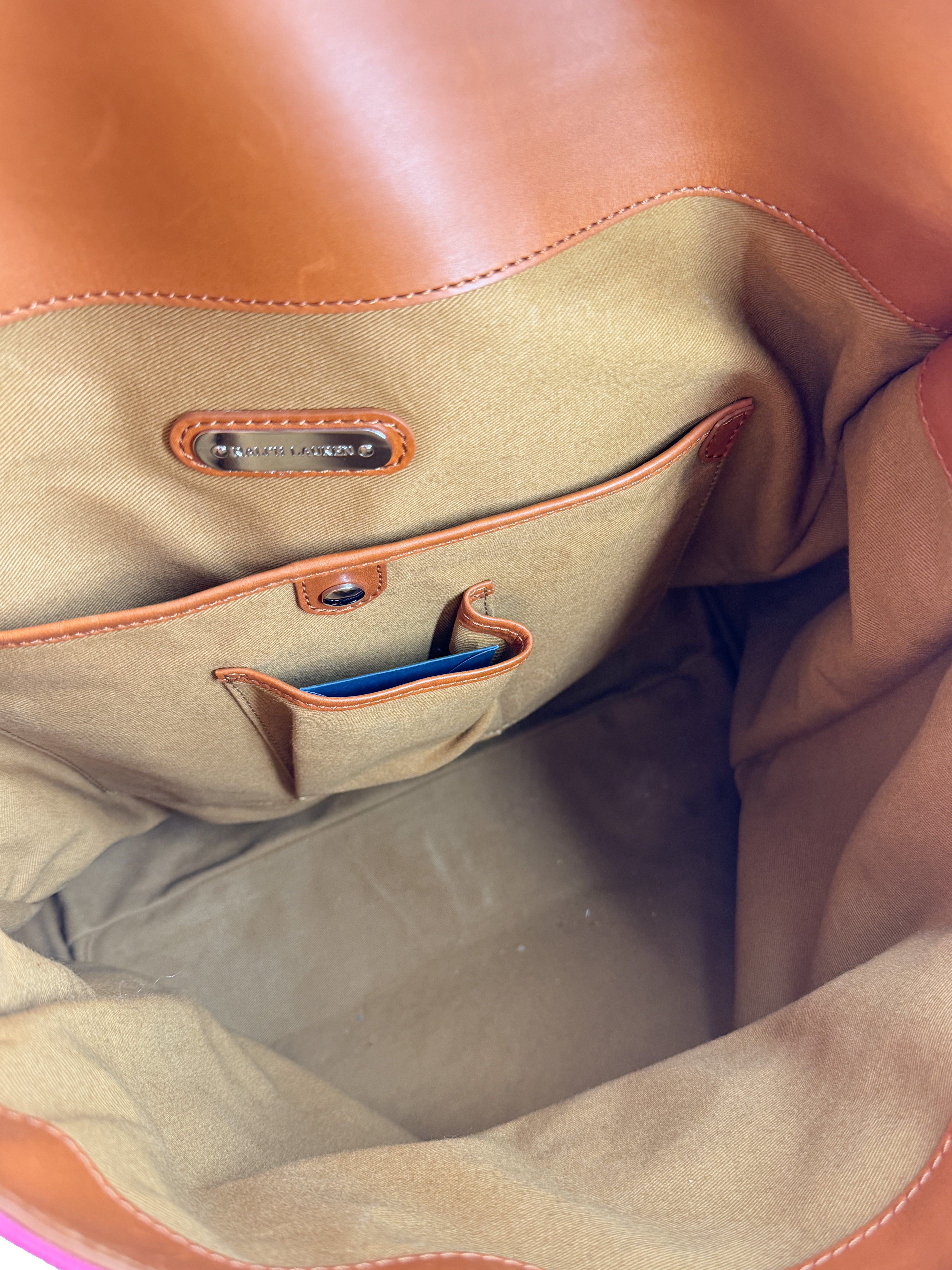 Ralph Lauren pink canvas Ricky tote