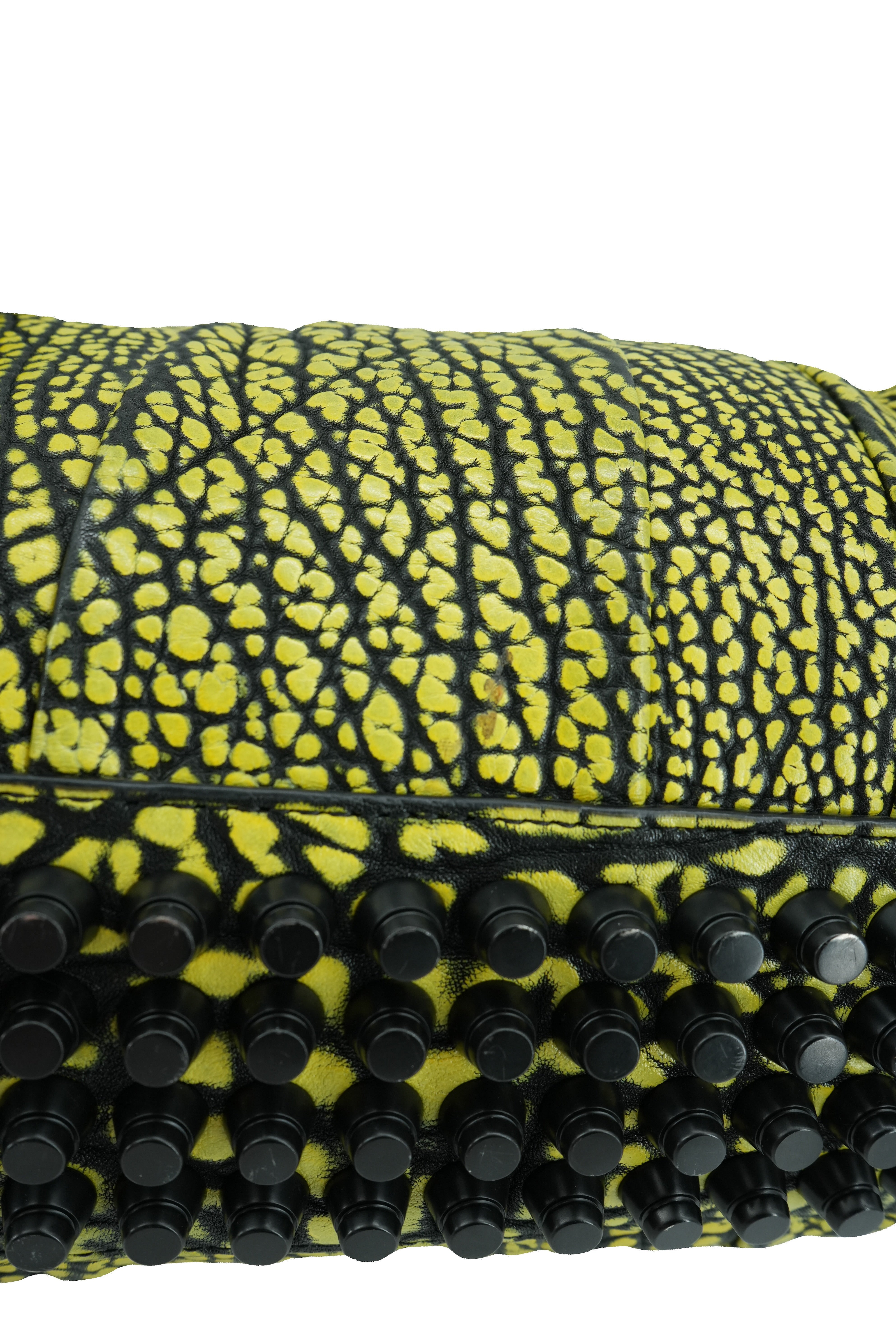 Alexander Wang neon green black Rockie satchel