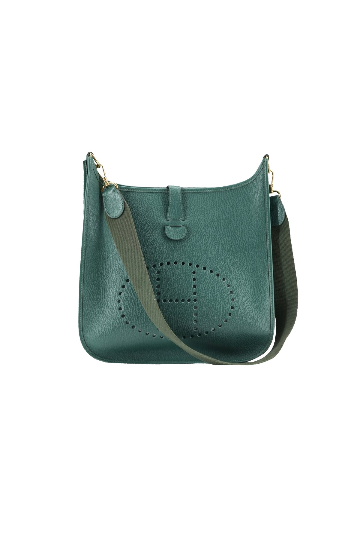 Hermès dark green Evelyne I GM Courchevel (Y)