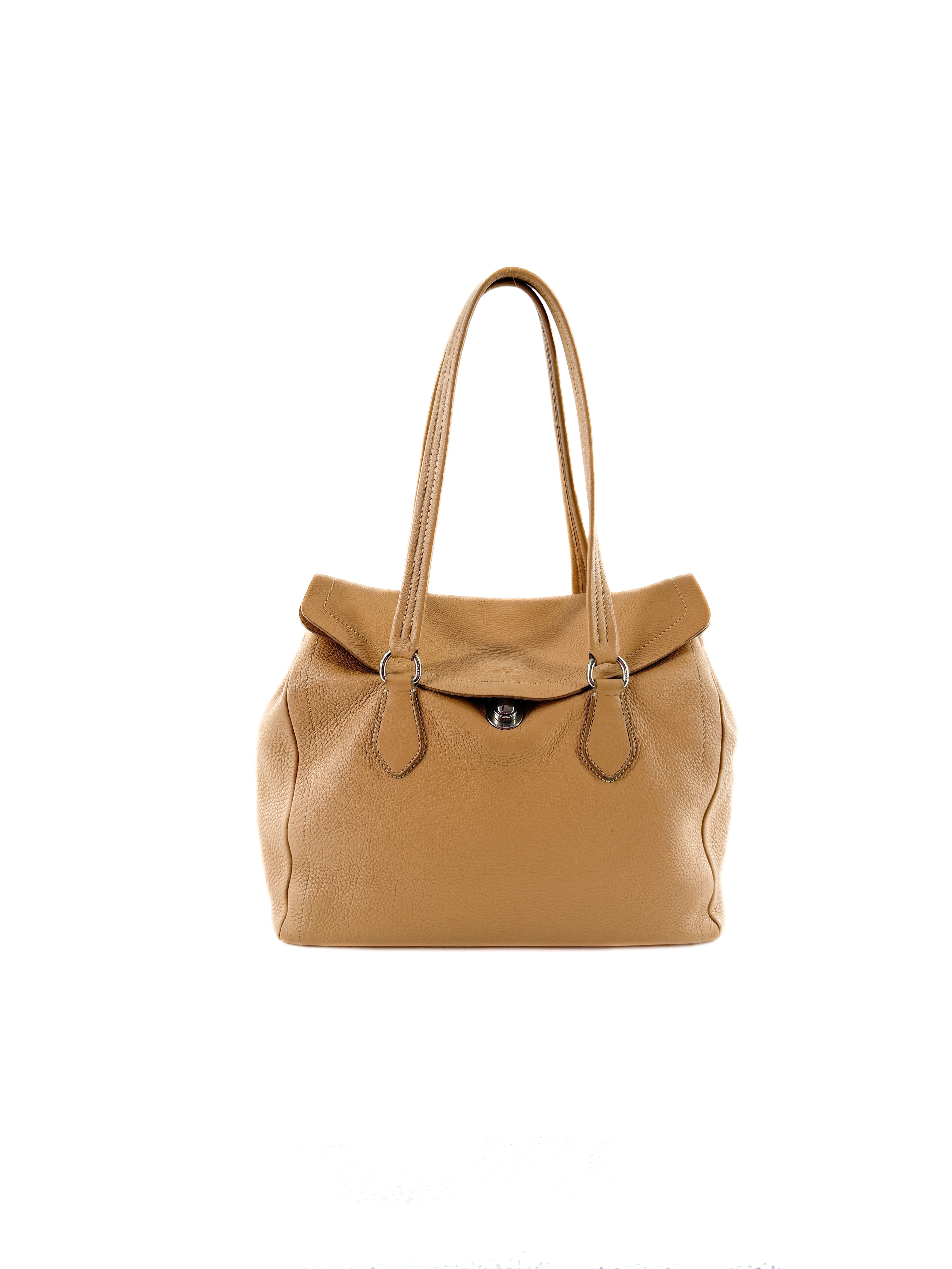 Prada beige Vitello Daino leather shoulder bag 140 - My Girlfriend's Wardrobe LLC
