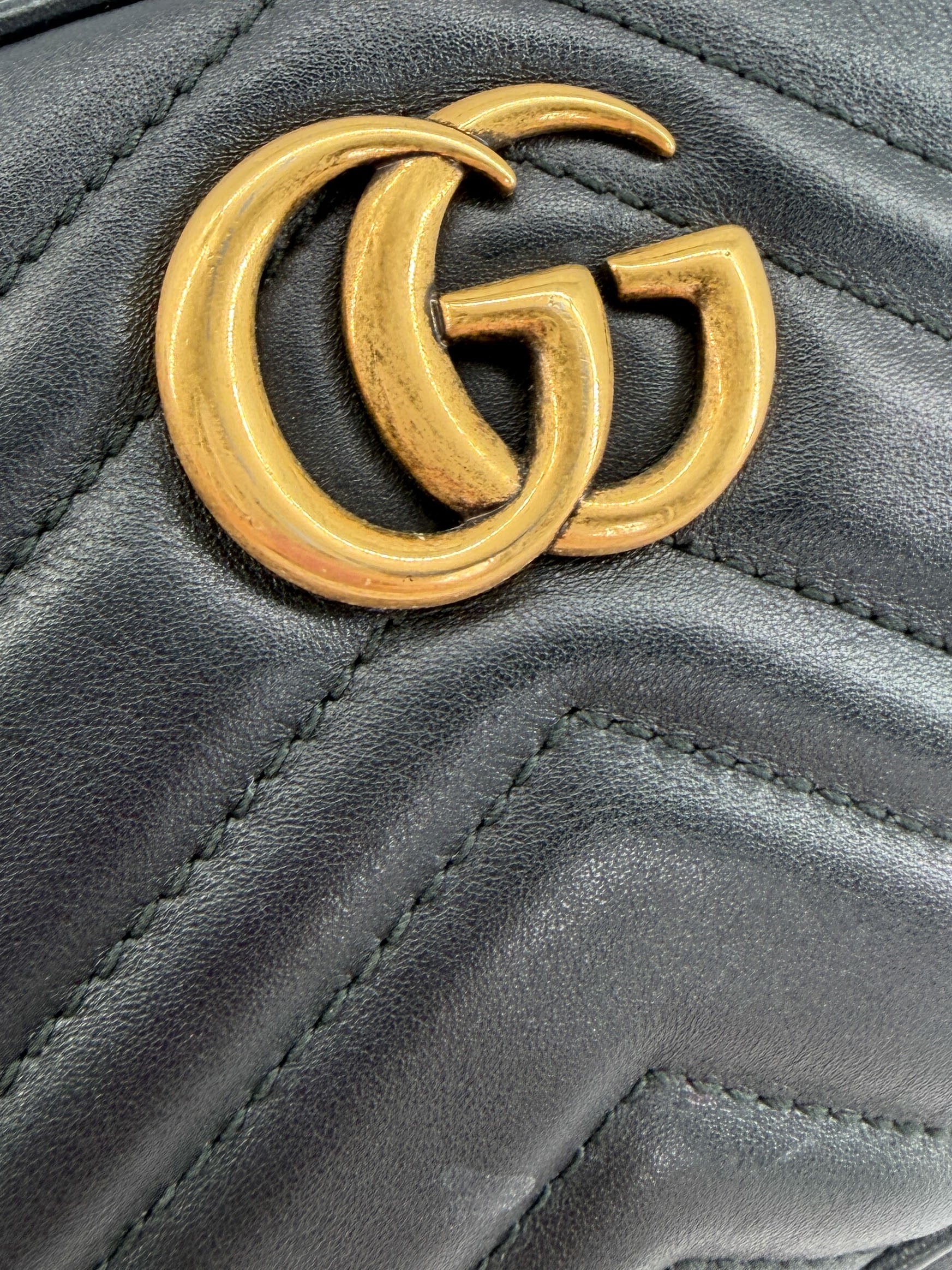 Gucci GG Marmont black belt bag 476434 493075