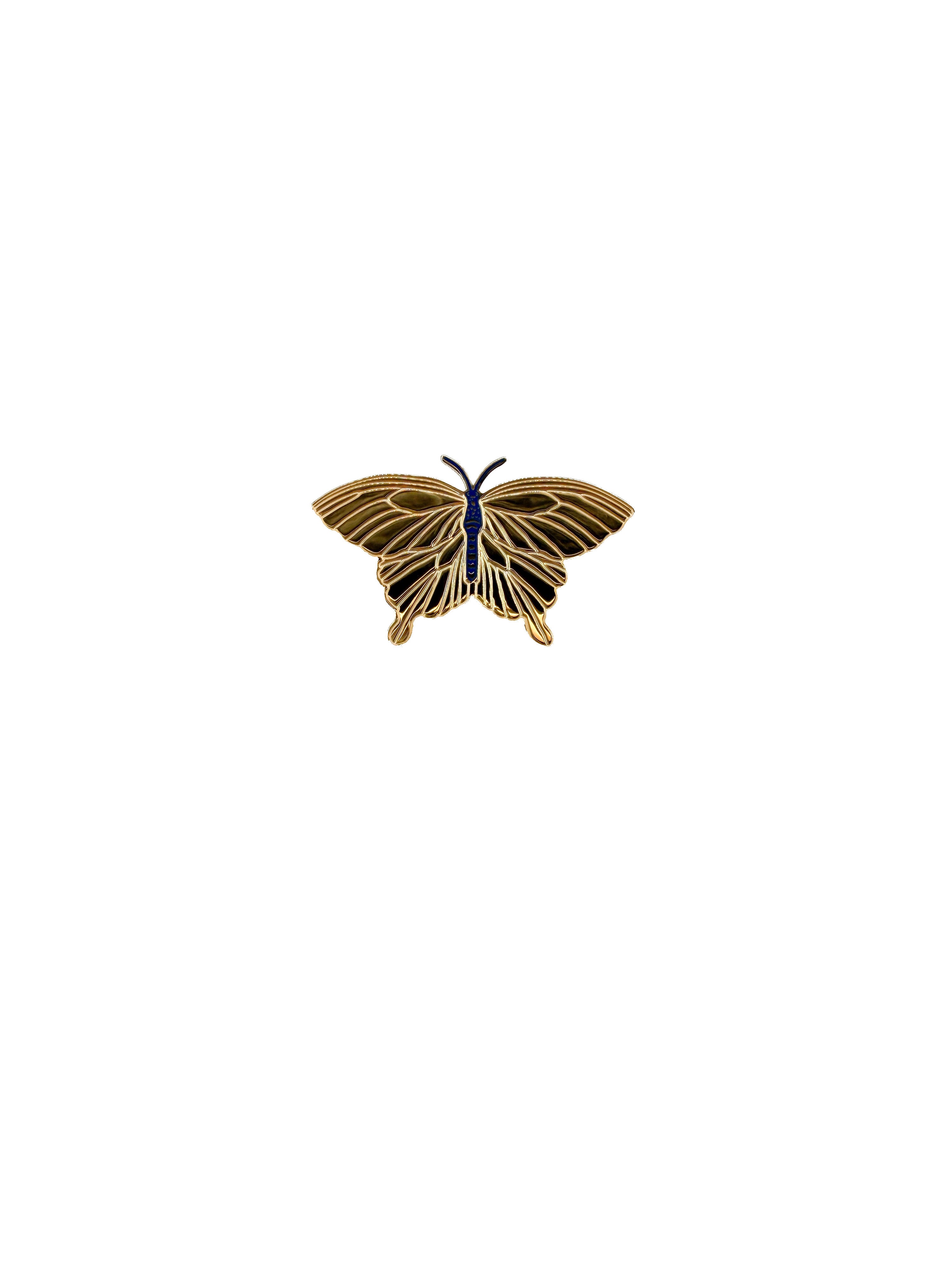 Hermès permabrass Papillon twilly scarf ring