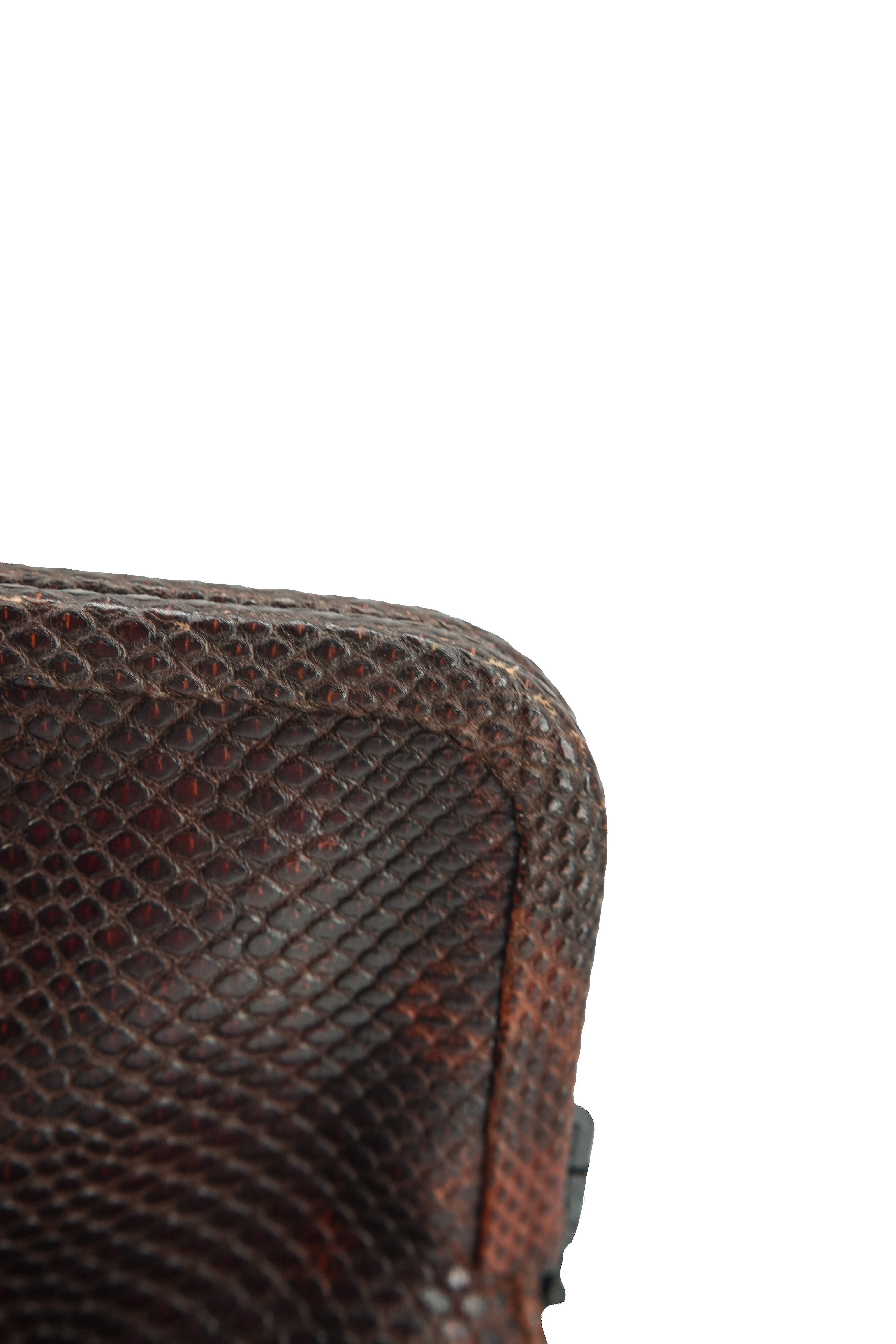 Bottega Veneta dark red python tote 6314