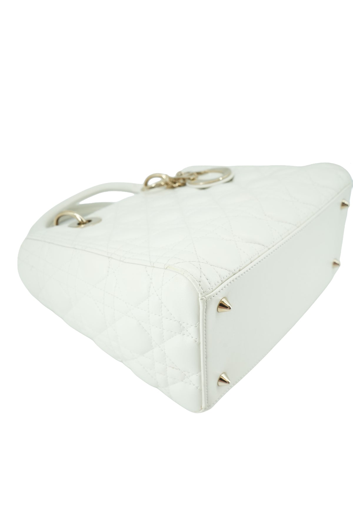 Dior off white Cannage Medium Lady Dior 0252