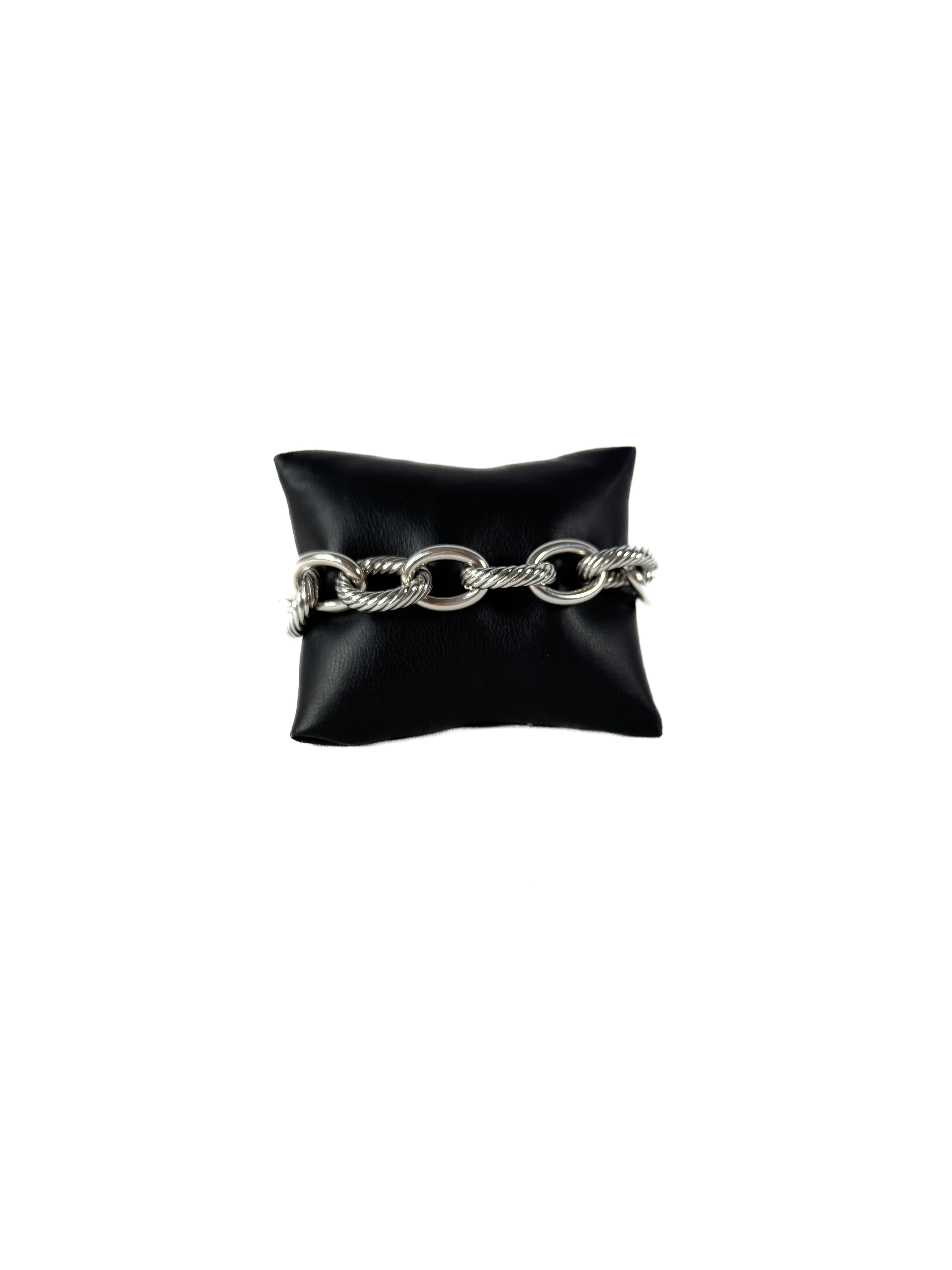 David Yurman sterling silver oval link bracelet 12MM