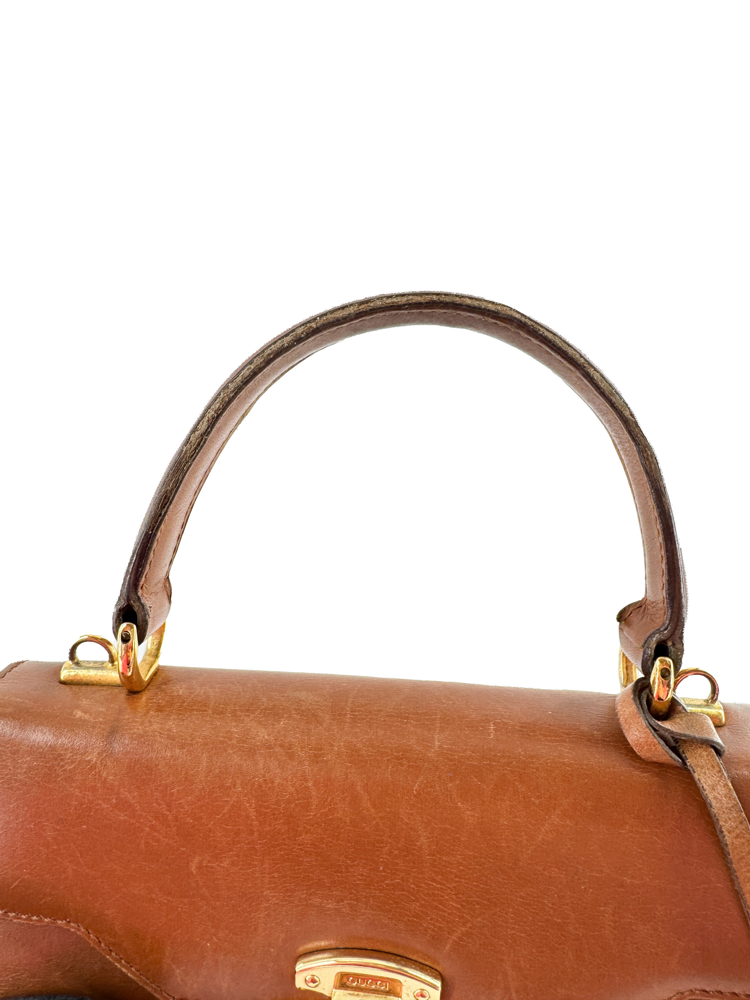 Gucci brown vintage Lady Lock top handle bag 000-110-0211