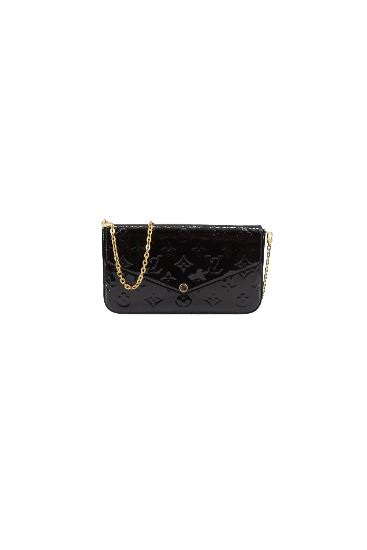 Louis Vuitton dark purple vernis Felicie Pochette TJ3148