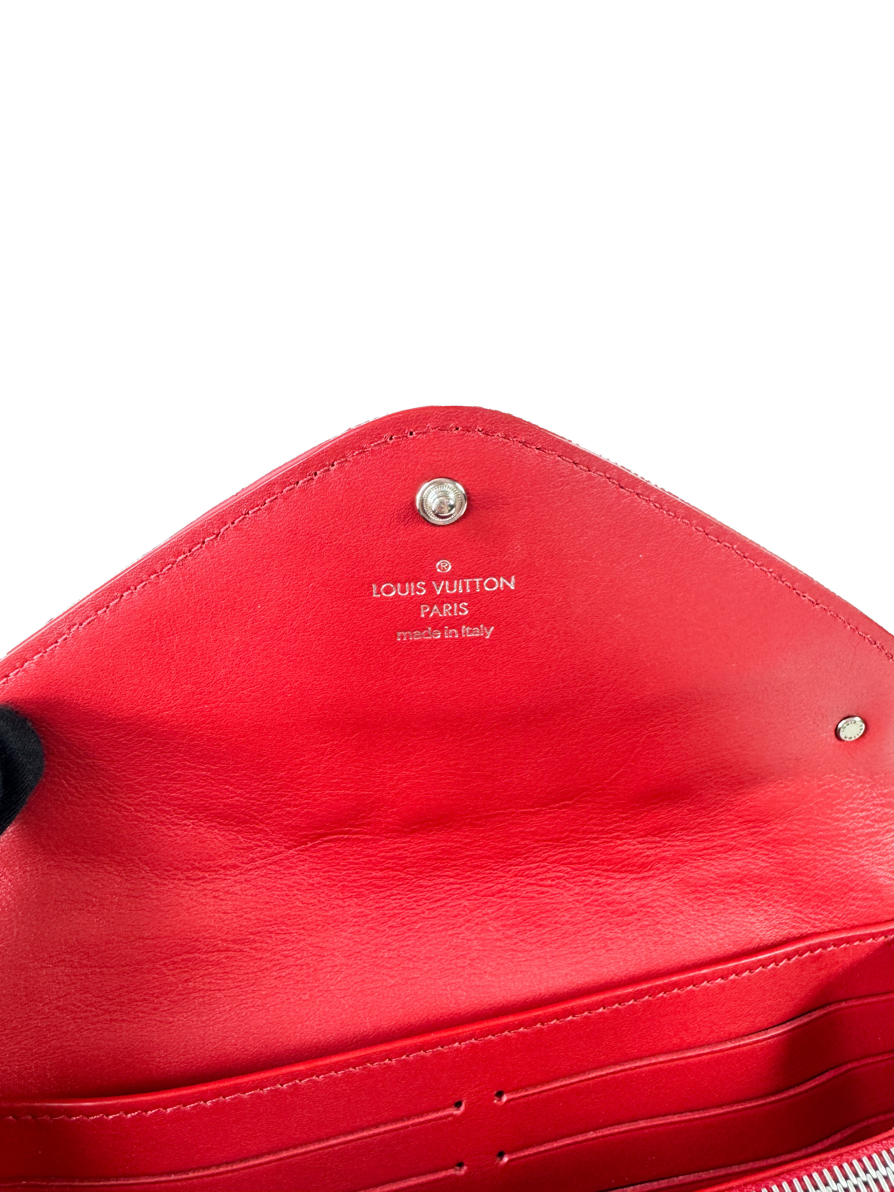 Louis Vuitton red leather new wave wallet/wristlet NZ4158