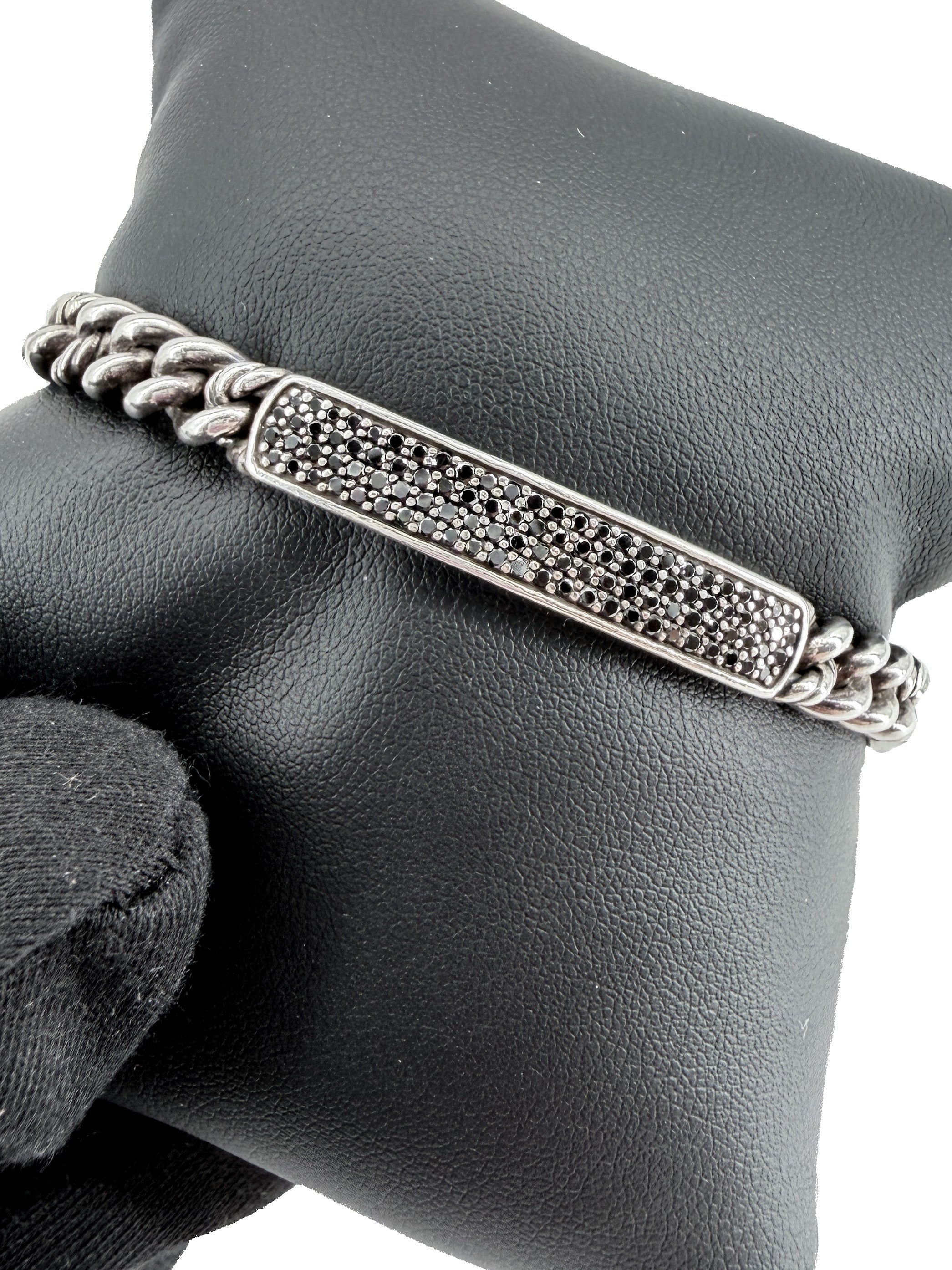 David Yurman Black Diamond Petite Pavé ID Bracelet