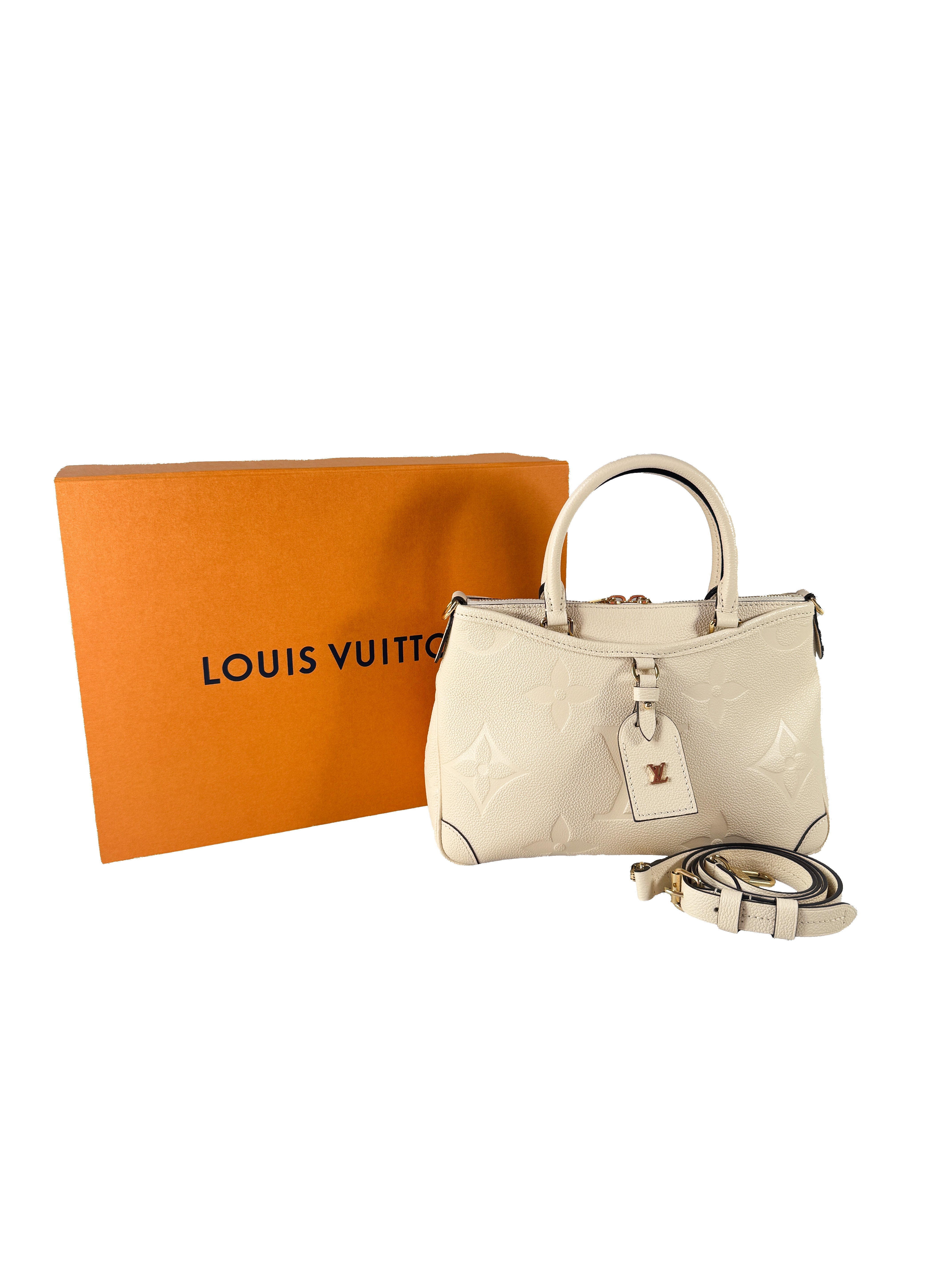 Louis Vuitton cream empreinte leather Giant monogram Trianon PM (NFC)