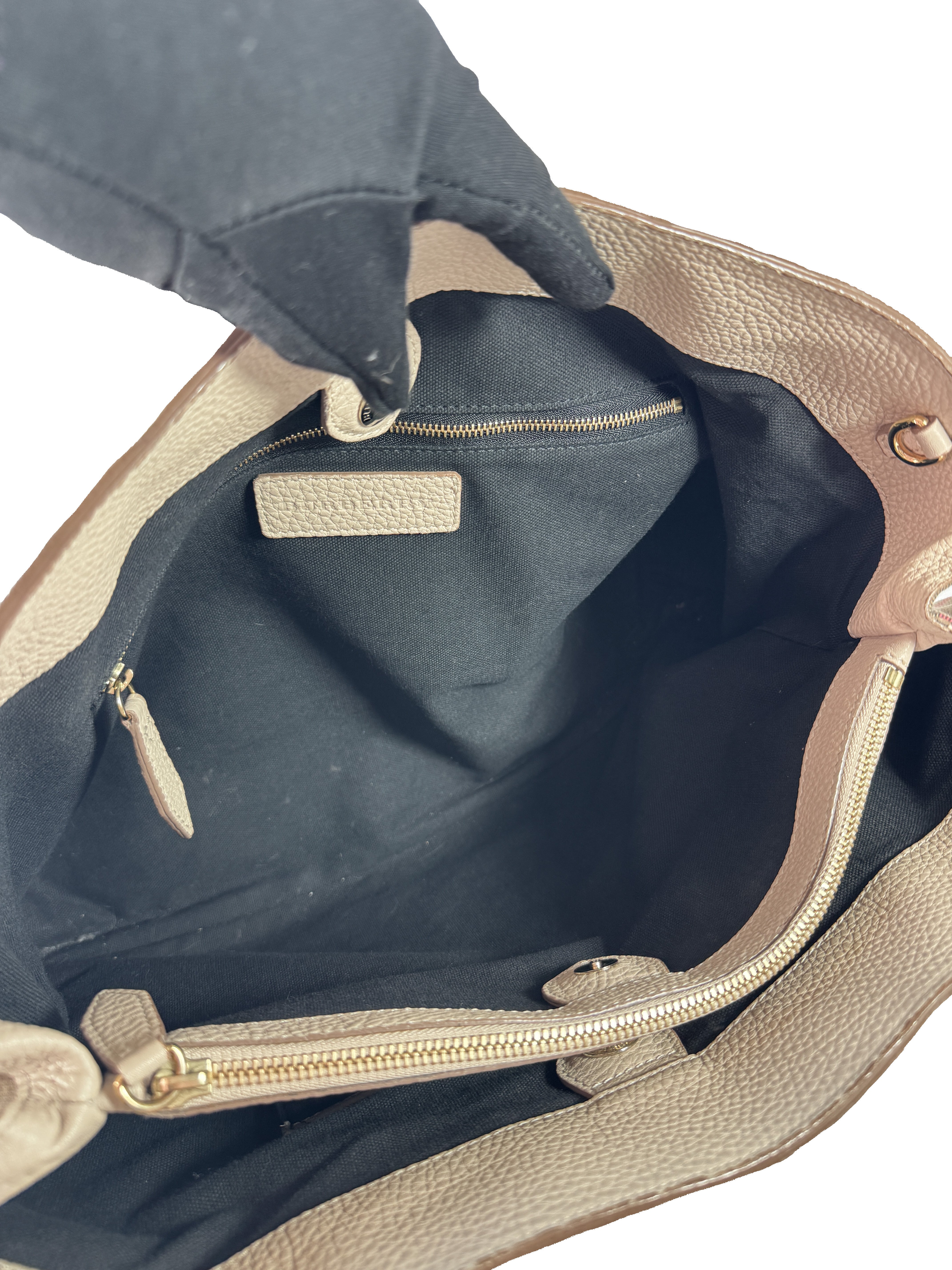 Burberry beige Nova Check Banner satchel