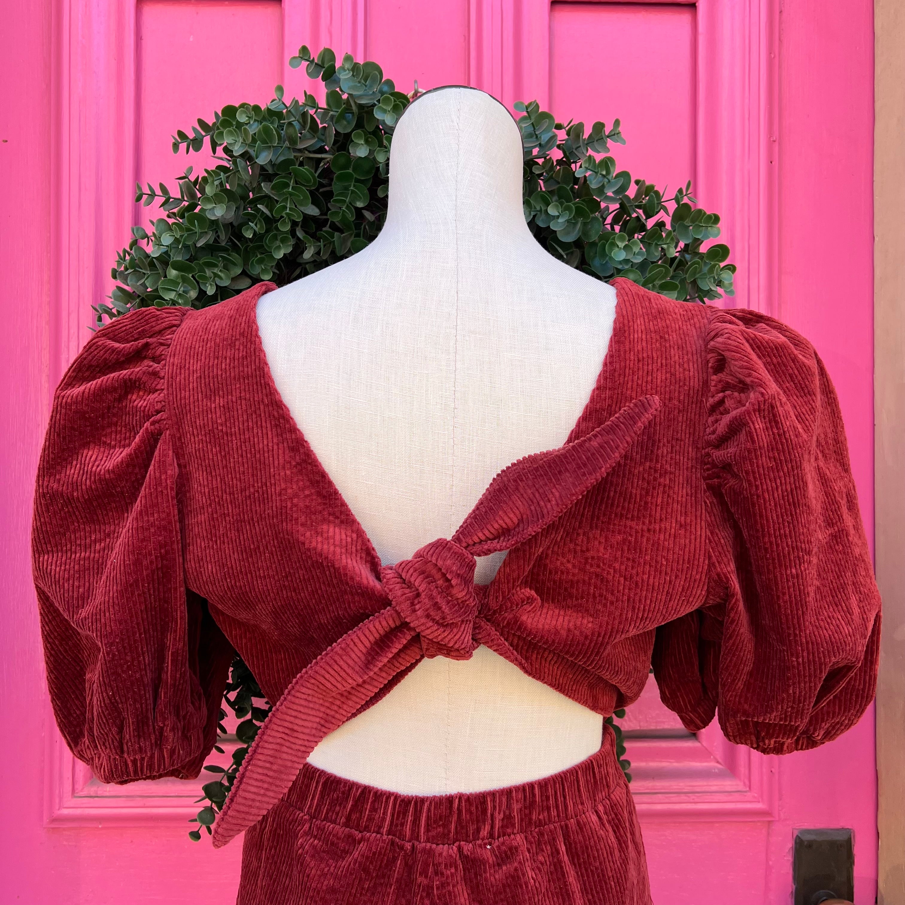 Sofie the Label red corduroy jumpsuit size L NWT