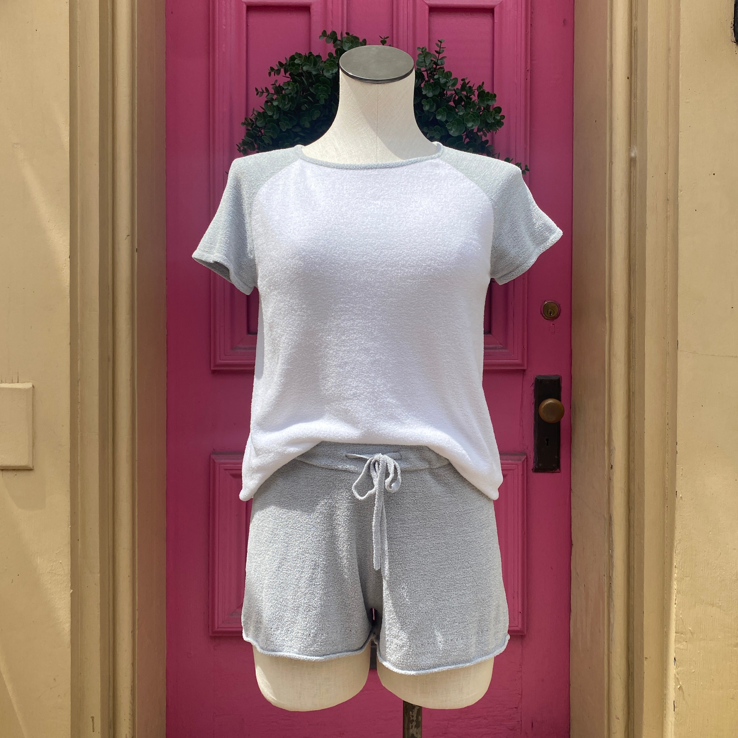 Barefoot Dreams white gray lounge set size S