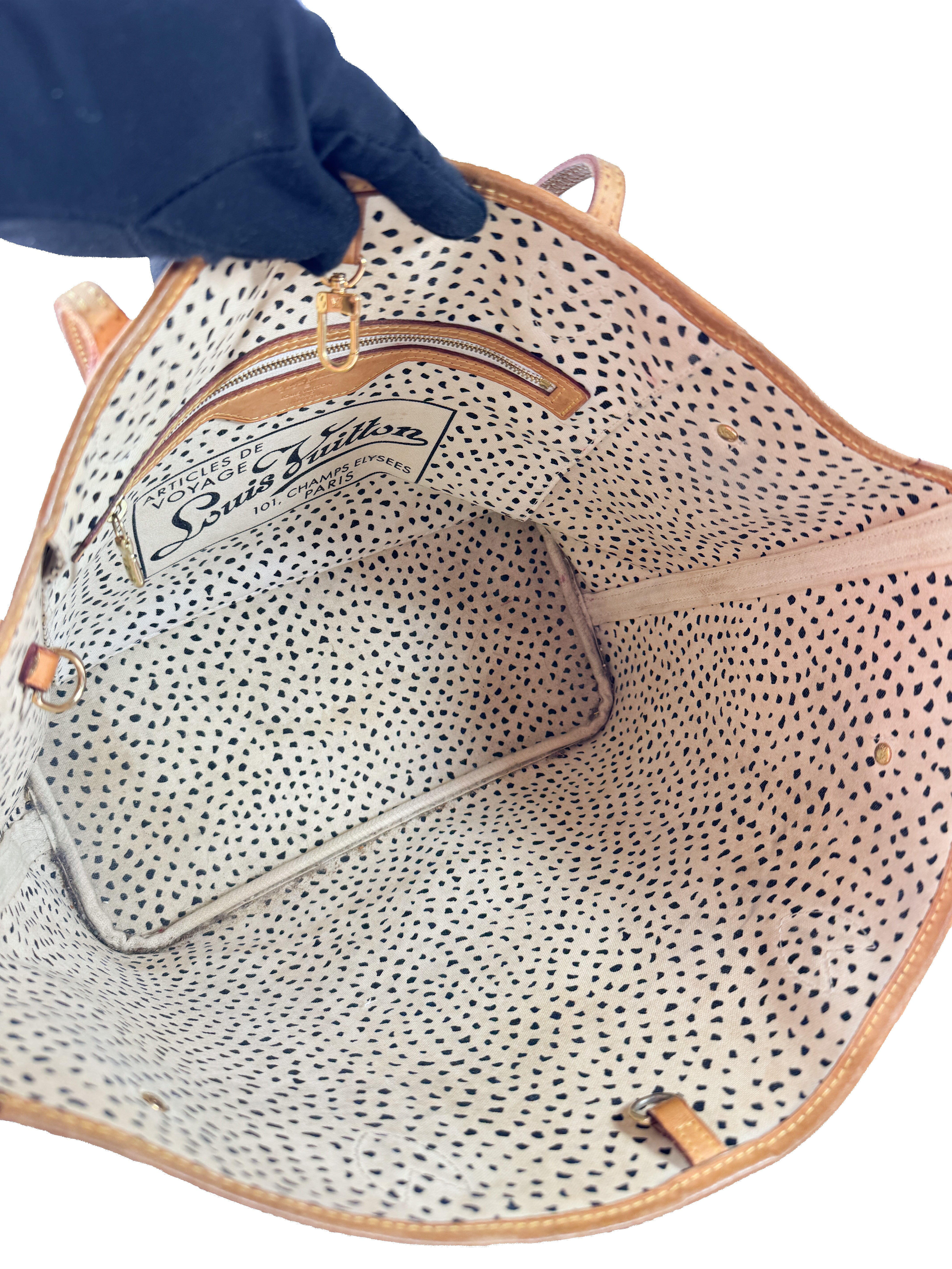 Louis Vuitton Neverfull Tote Limited Edition Kusama Waves Monogram Canvas MM GI4142