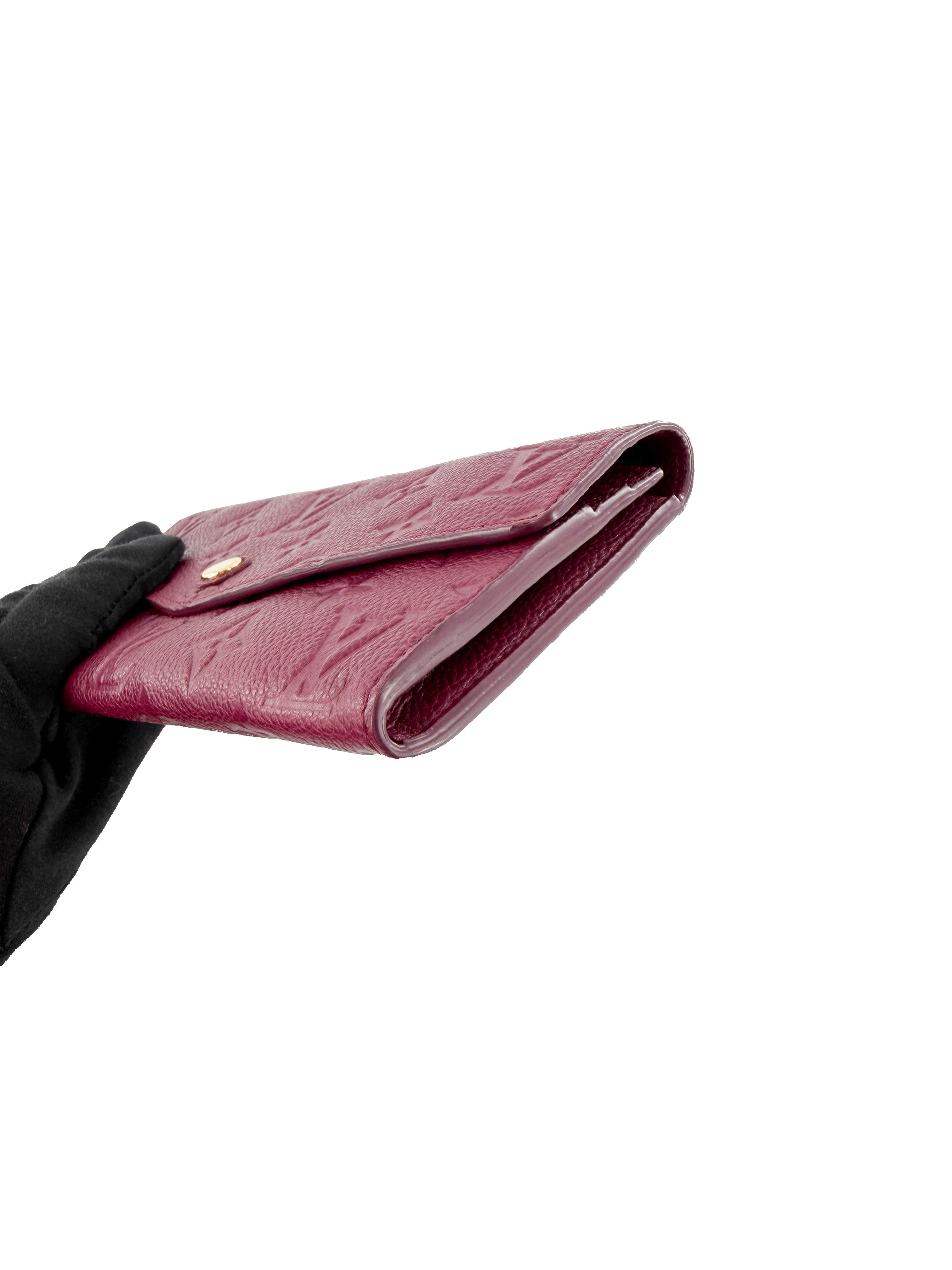 Louis Vuitton Aurore empreinte leather Curieuse wallet /insert CA3112