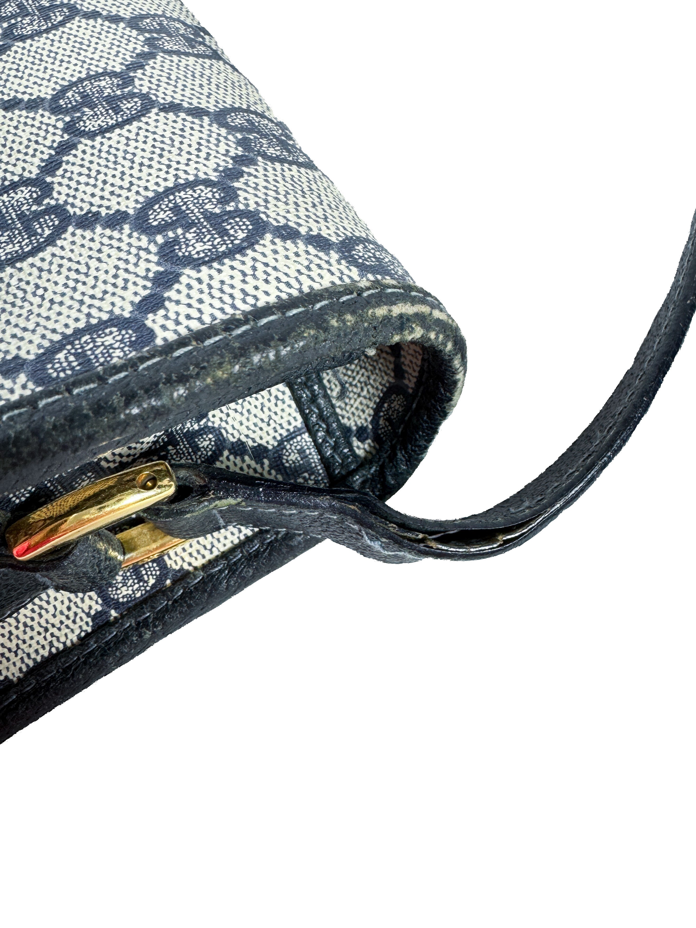 Gucci navy GG vintage sherry line crossbody 001.904.0915