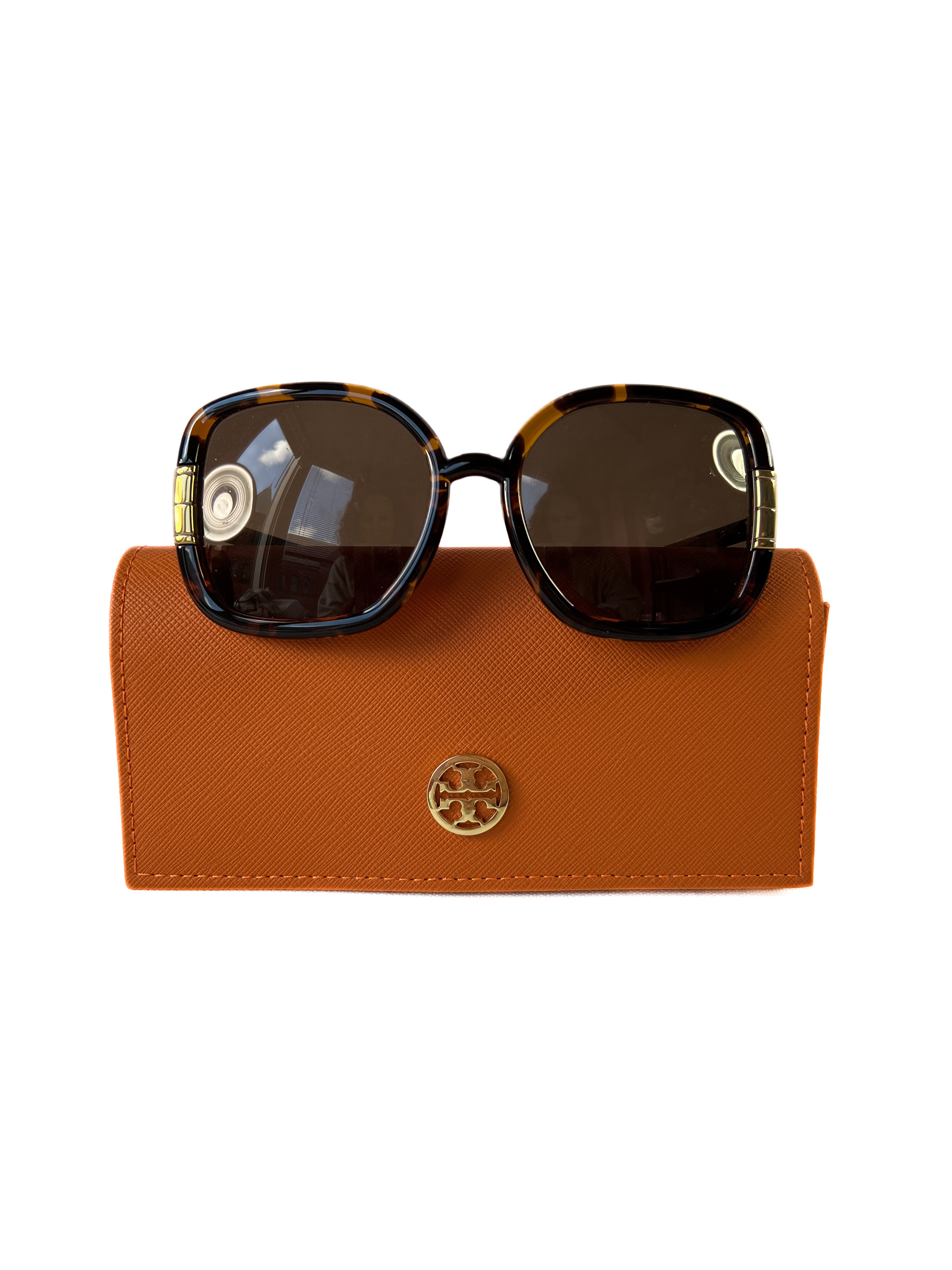 Tory Burch tortoise square sunglasses TY9063U