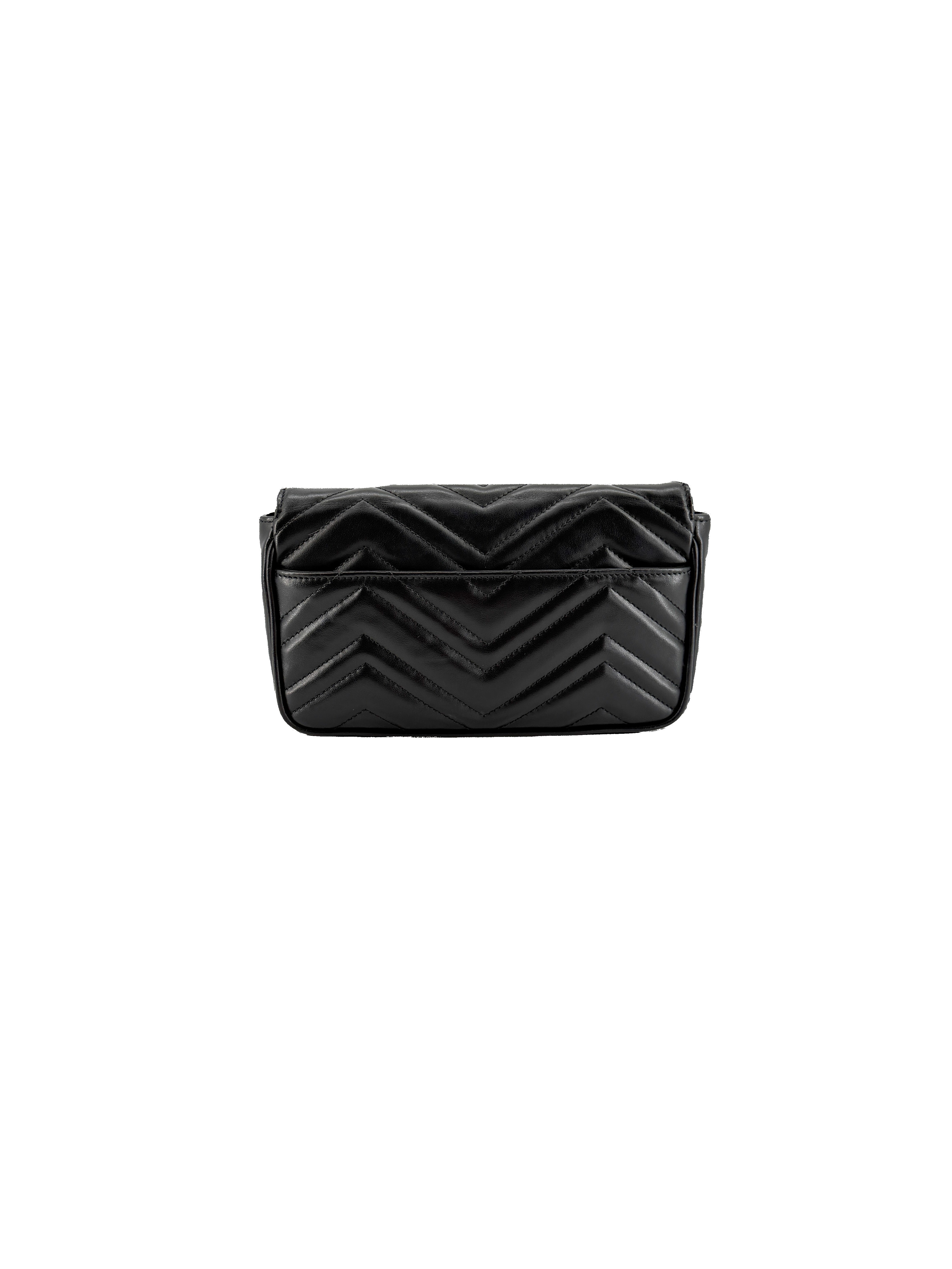 Gucci black Marmont small crossbody w/ white cardholder 751526-493075
