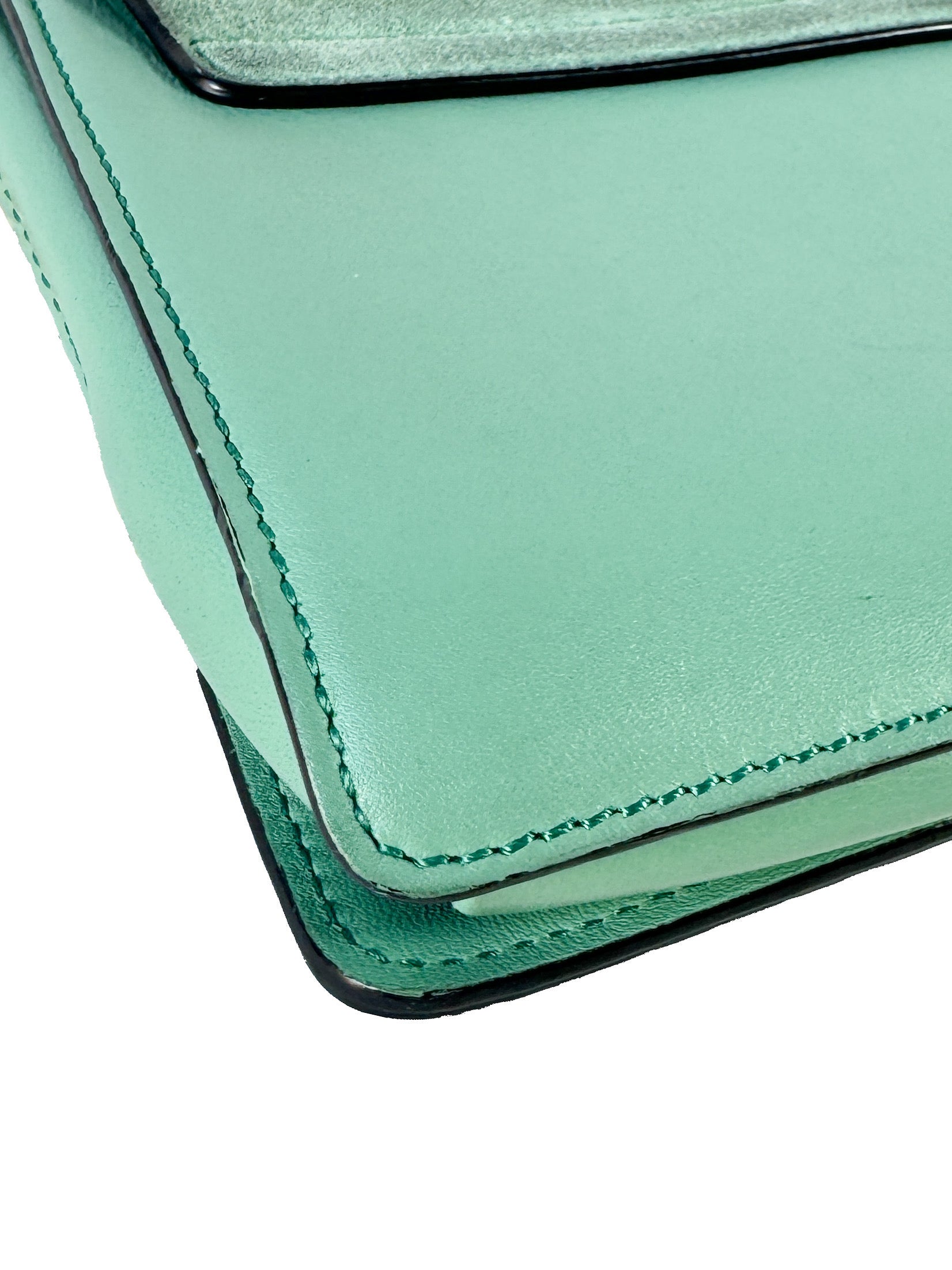 Chloé green leather suede Faye small crossbody 01-17-99-65