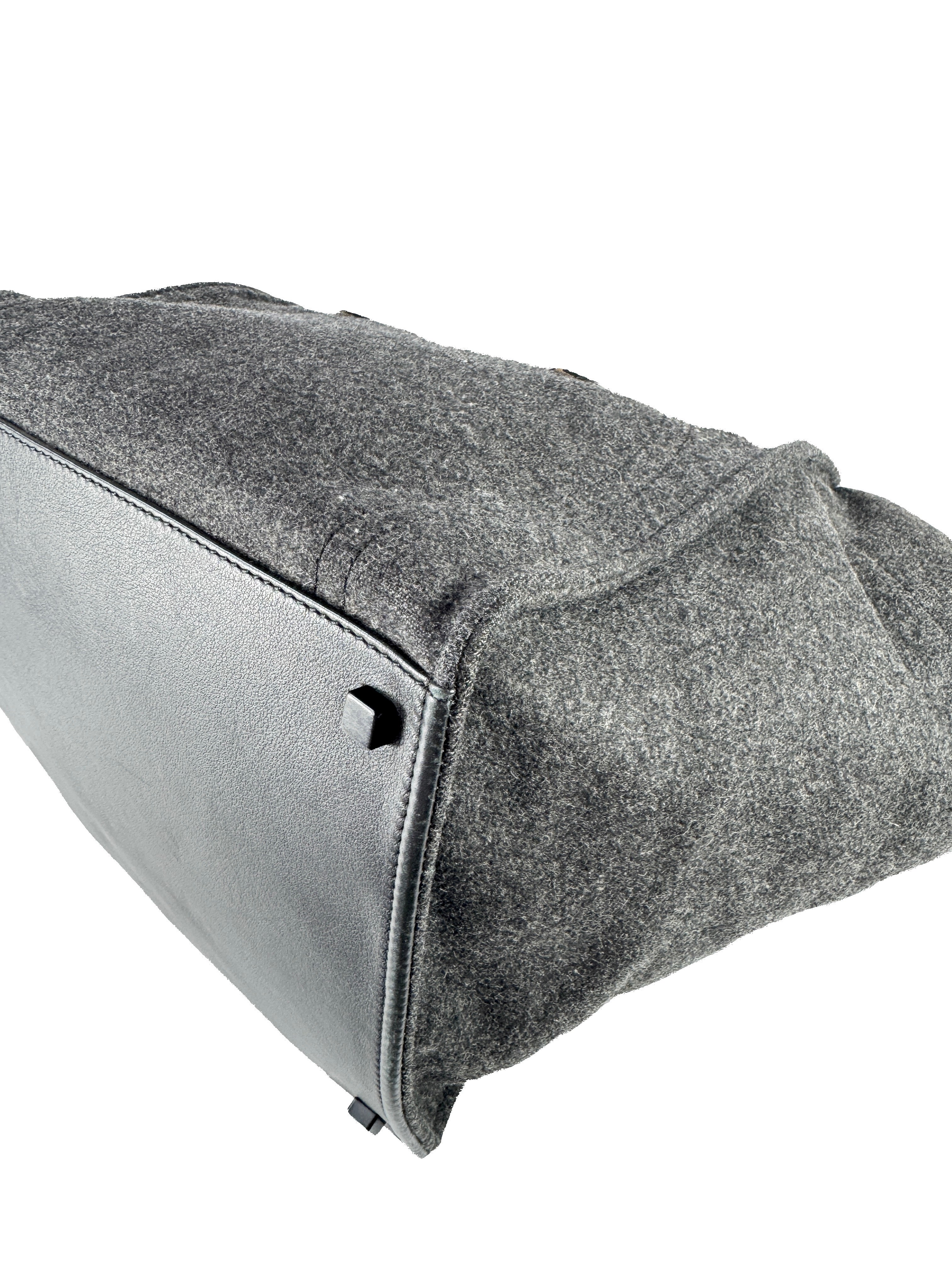 Celine gray wool Phantom tote FPA0162