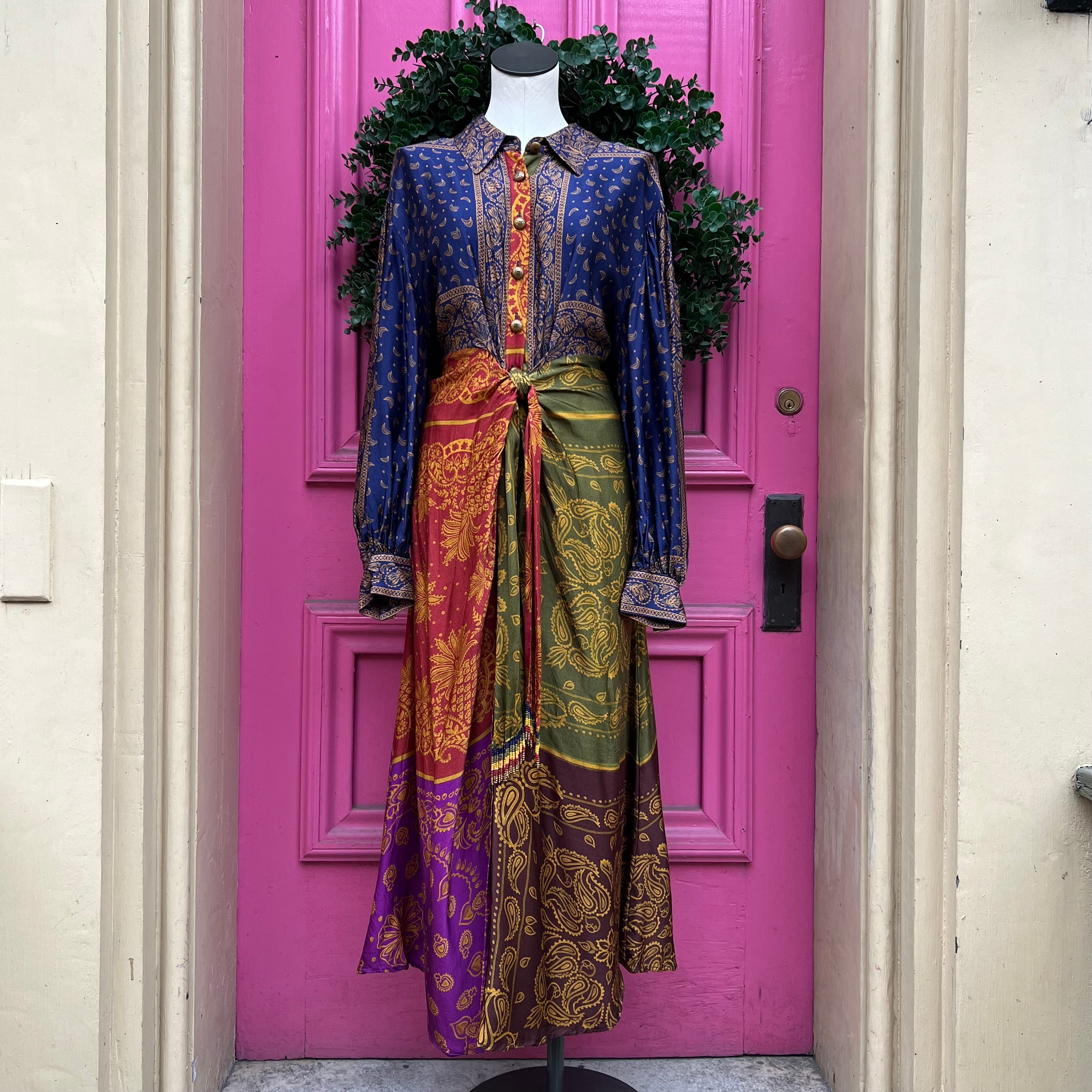 FARM RIO multicolor bandana dream shirt dress size XL retail $405