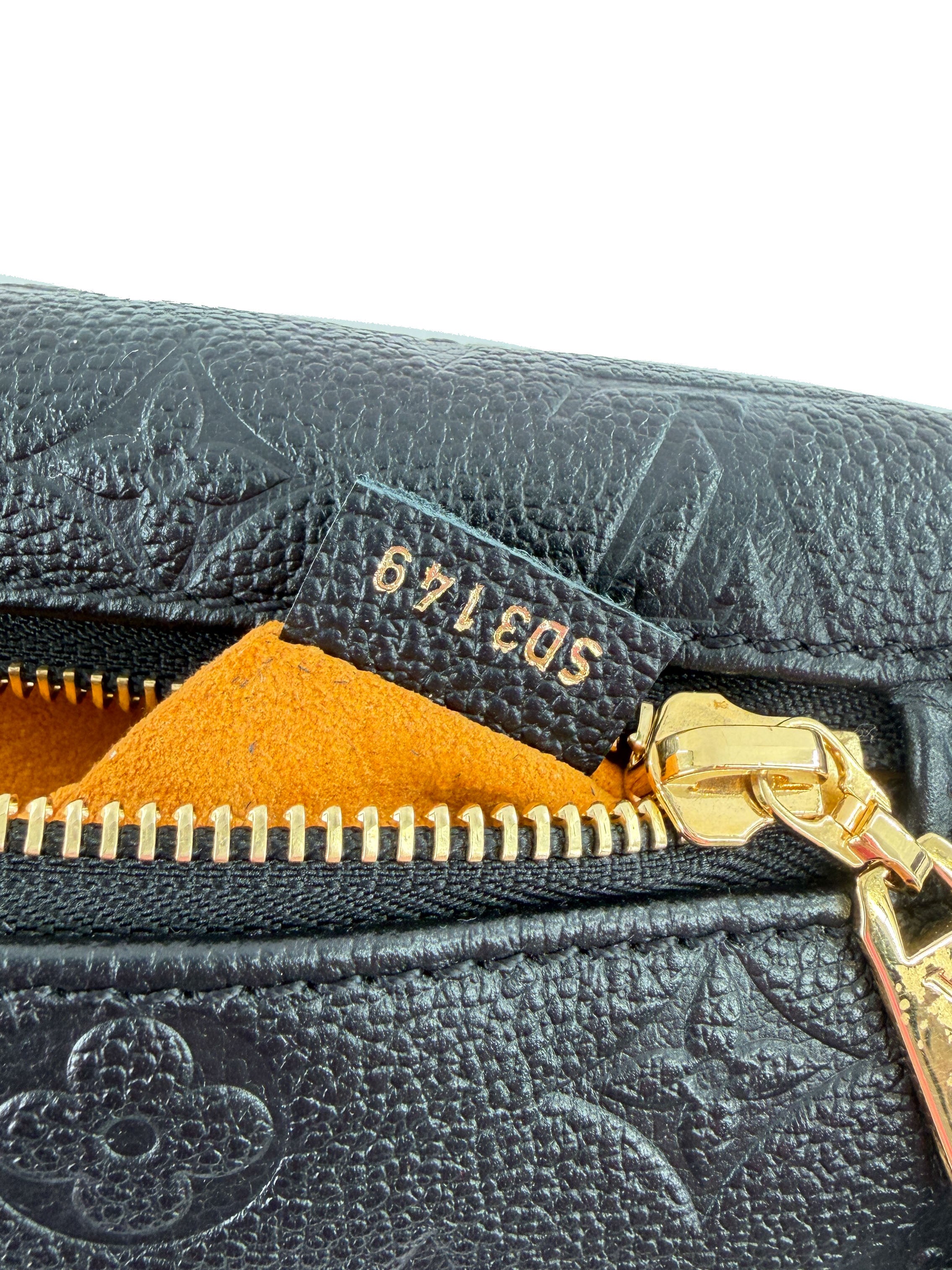 Louis Vuitton black Bumbag Empreinte Leather Crossbody Bag SD3149