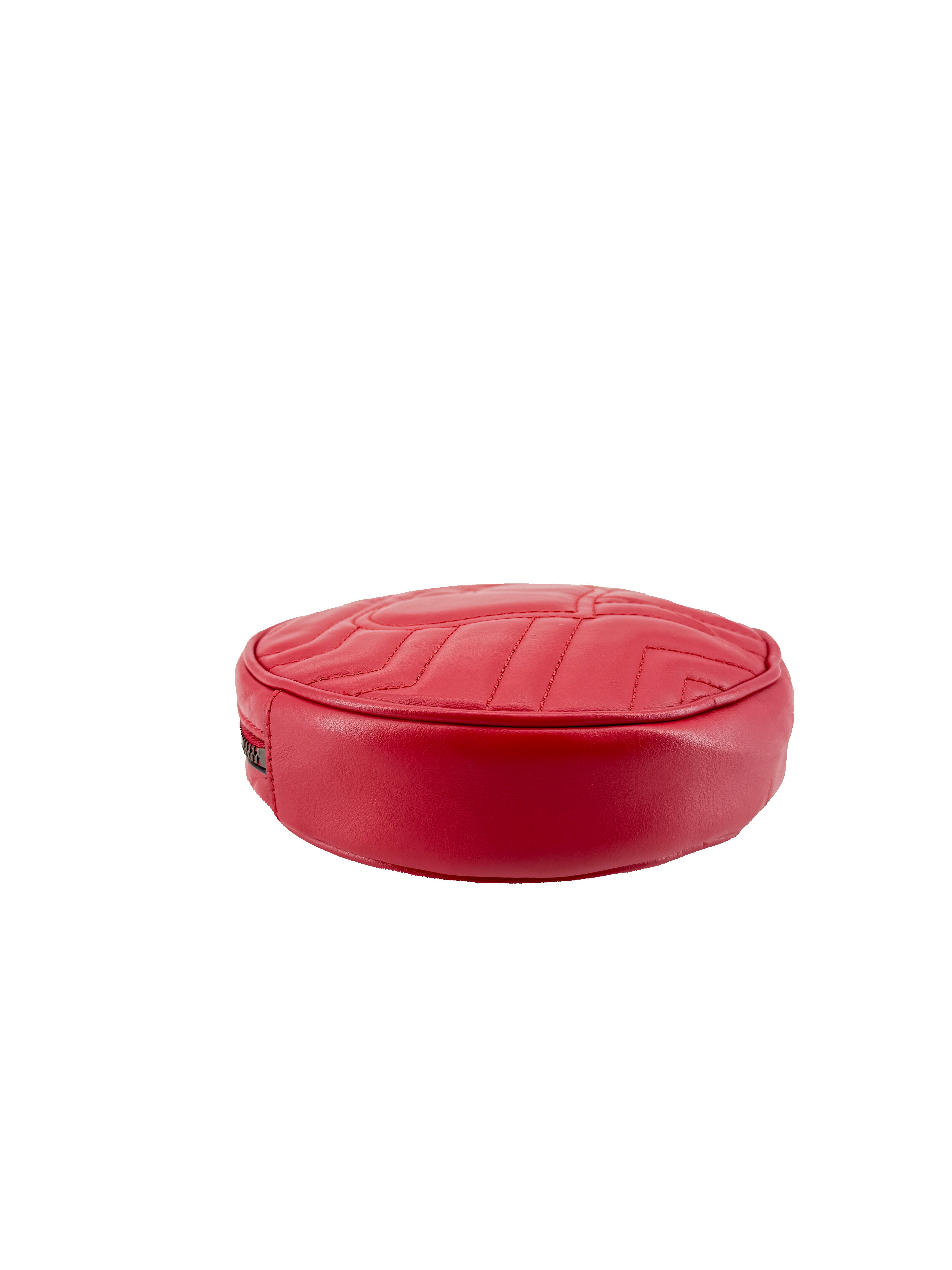 Gucci red Marmont GG wristlet 575164-584046