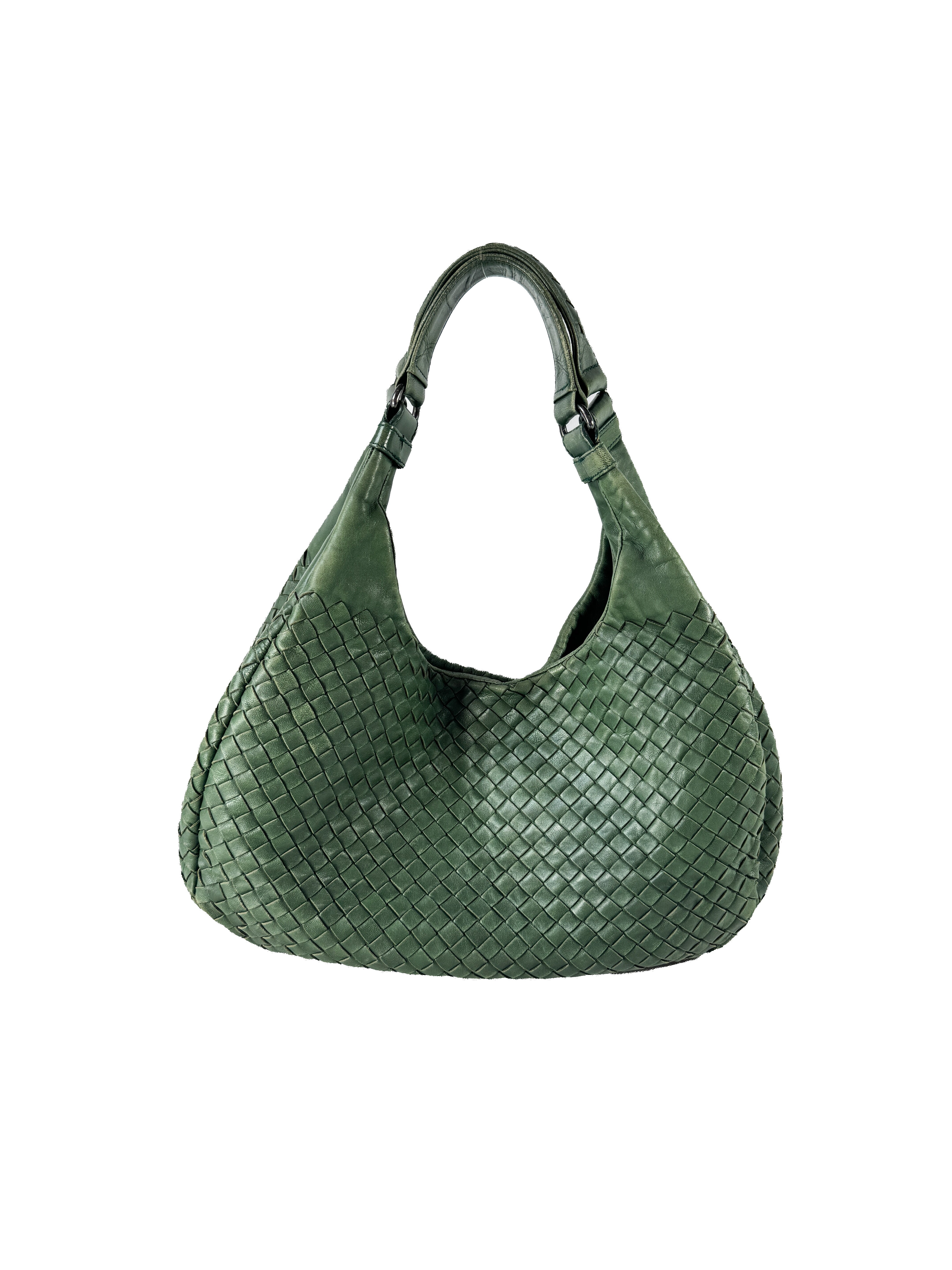 Bottega Veneta green intrecciato campana hobo 125787V00163278