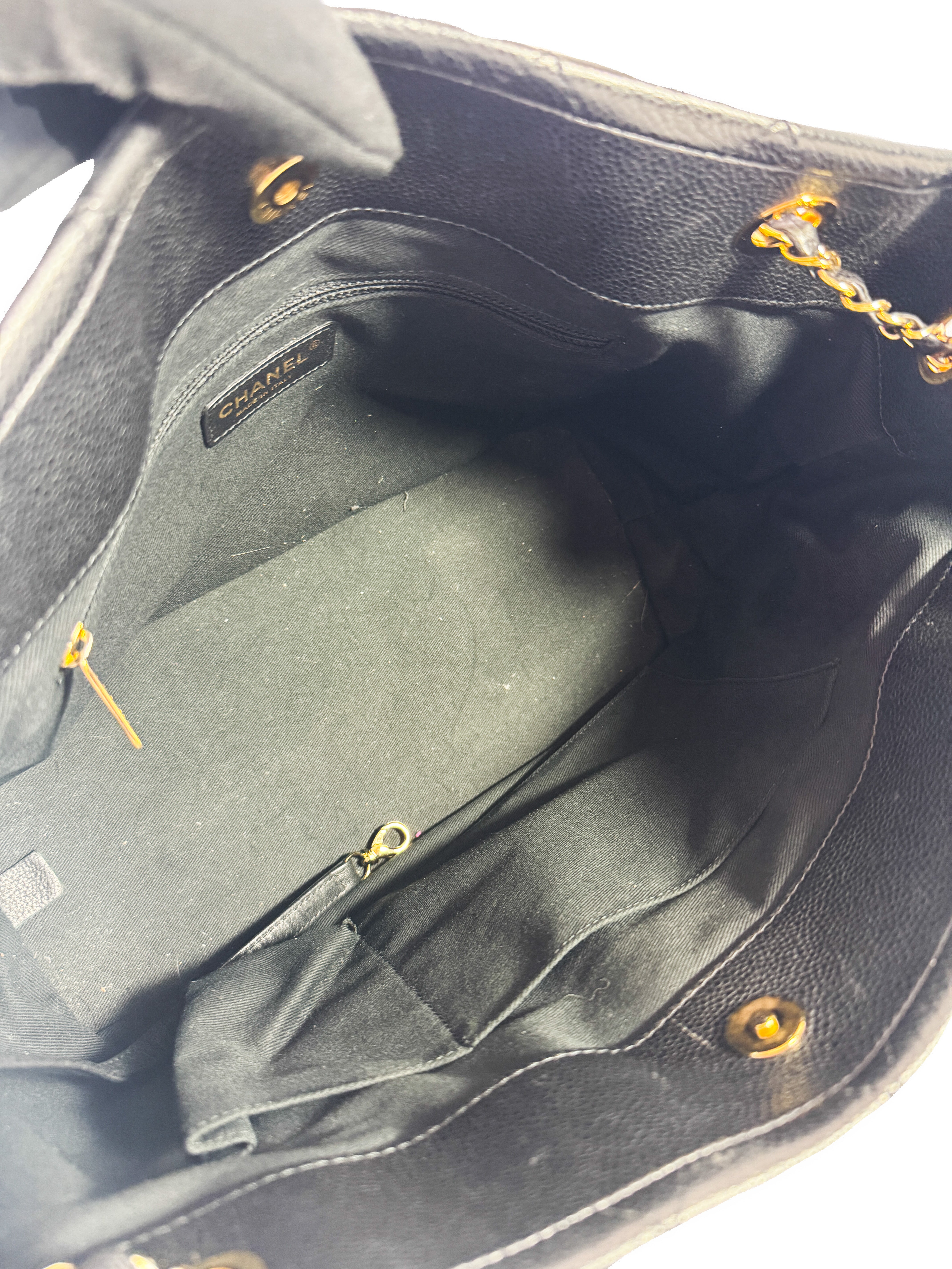 Chanel black Caviar leather timeless soft tote 17266763