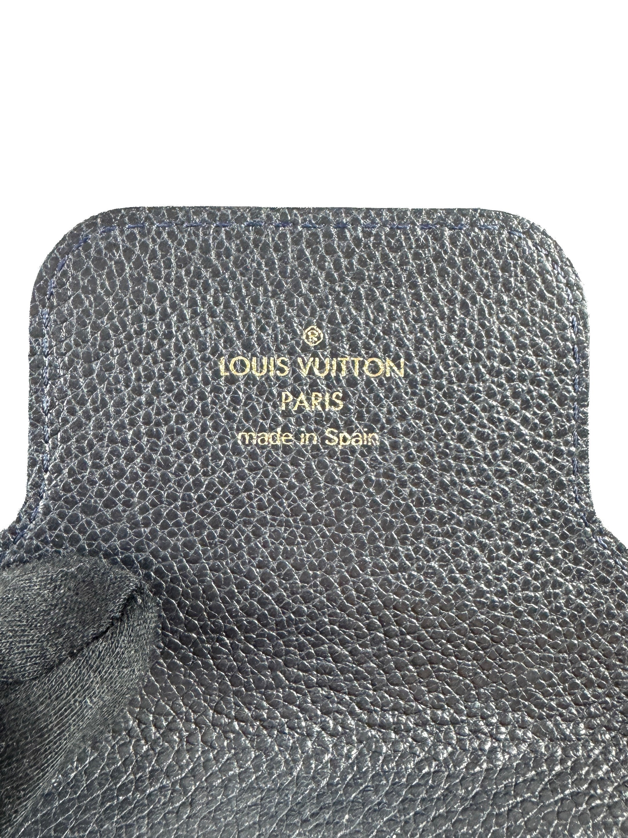 Louis Vuitton dark navy empreinte leather cigarette case CA1122