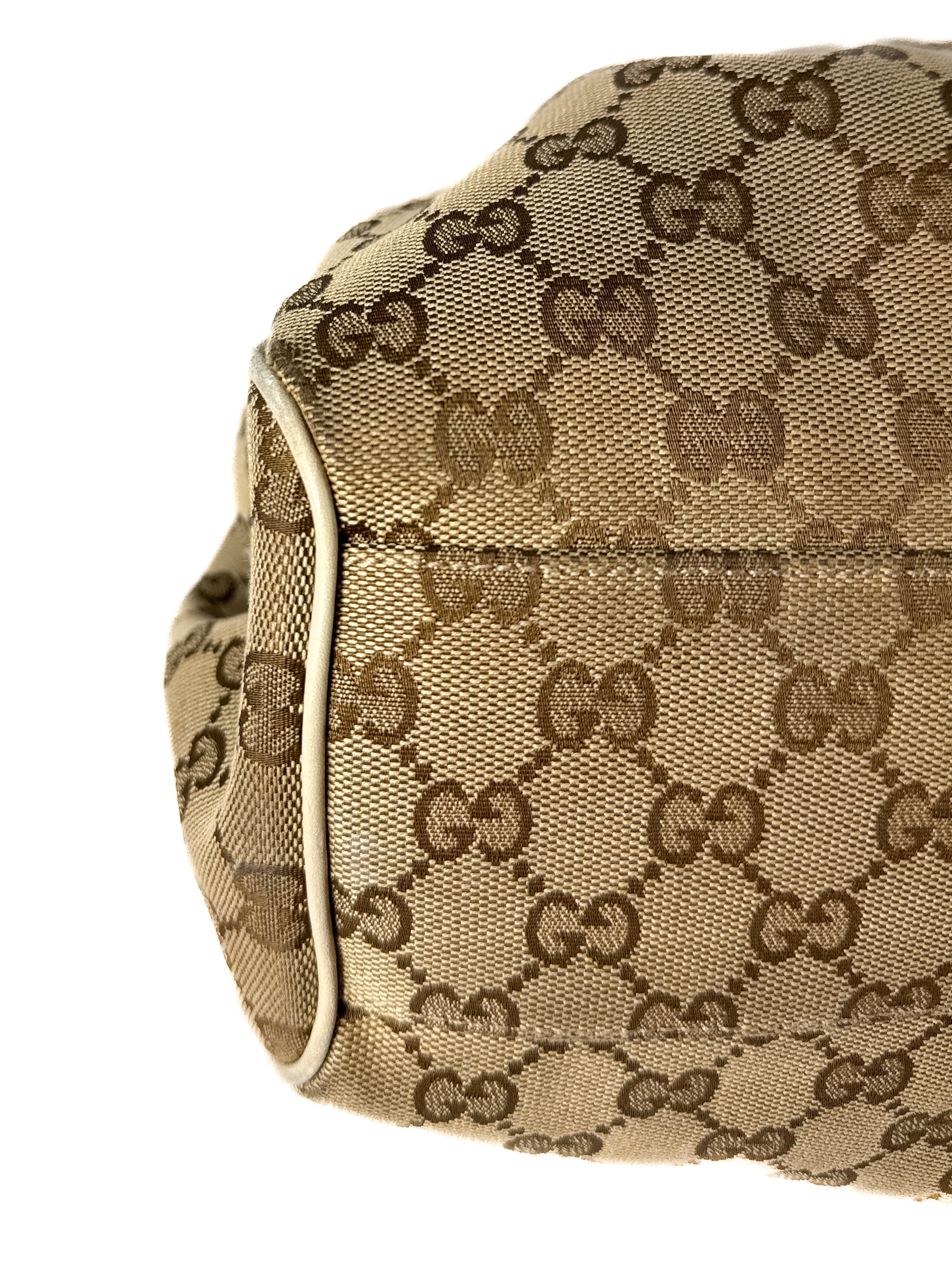 Gucci medium brown/white Sukey hobo shoulder bag 486628