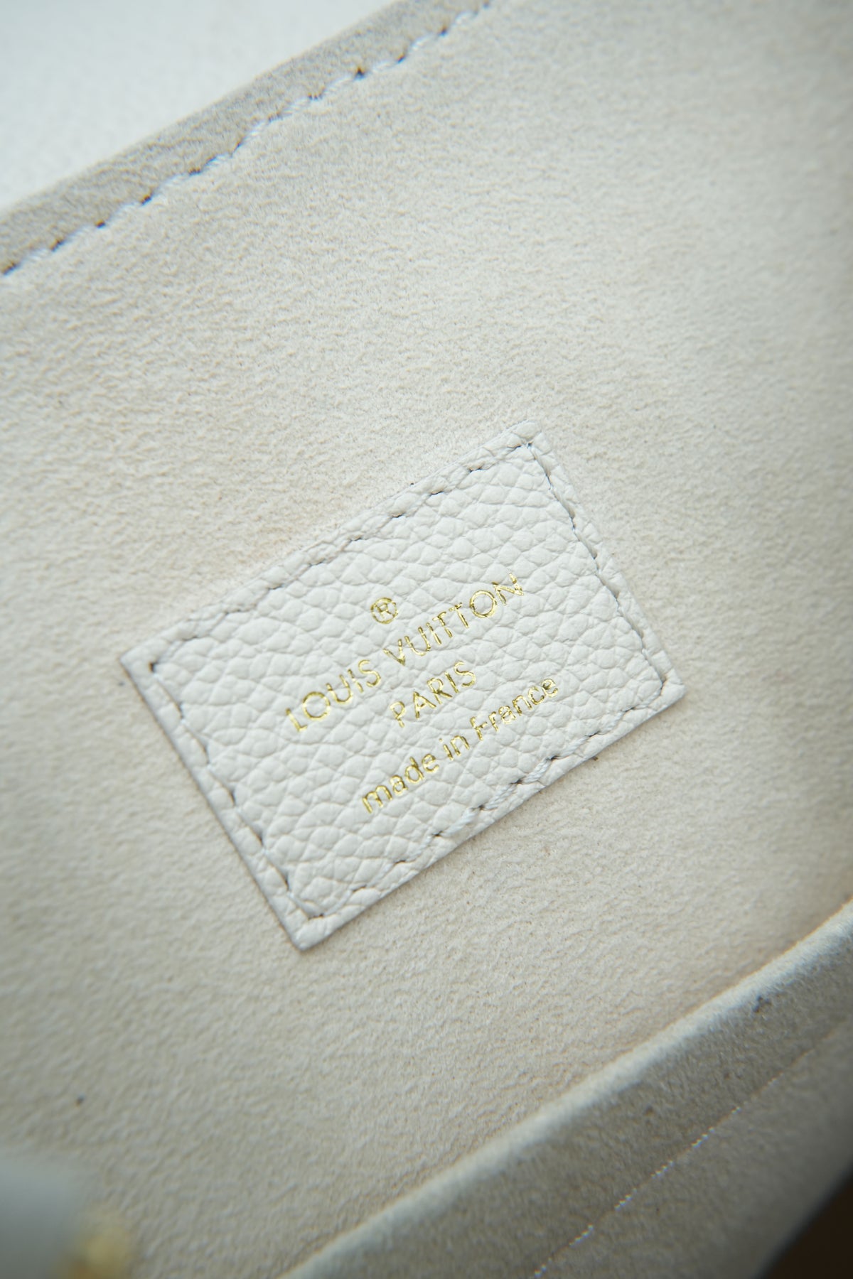 Louis Vuitton cream empreinte monogram Backup backpack NFC