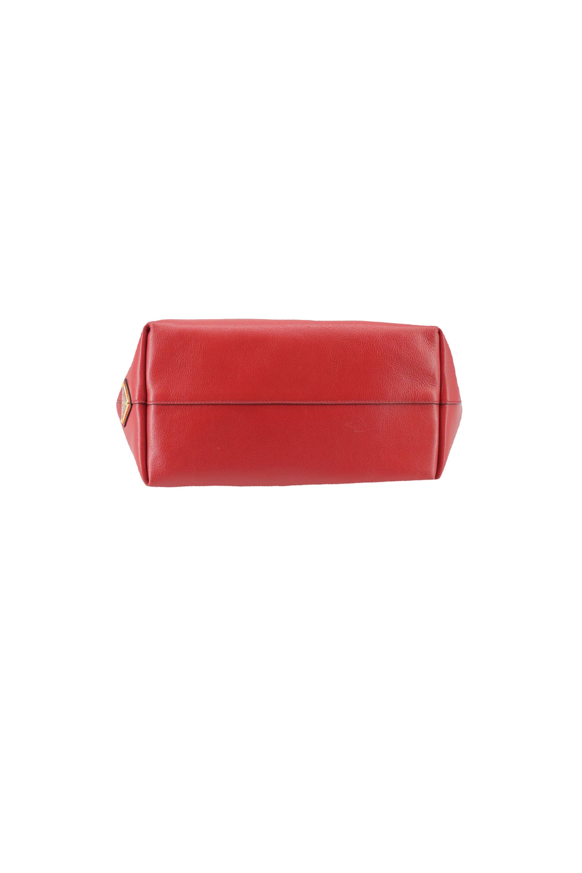 Prada red leather embossed logo satchel 204