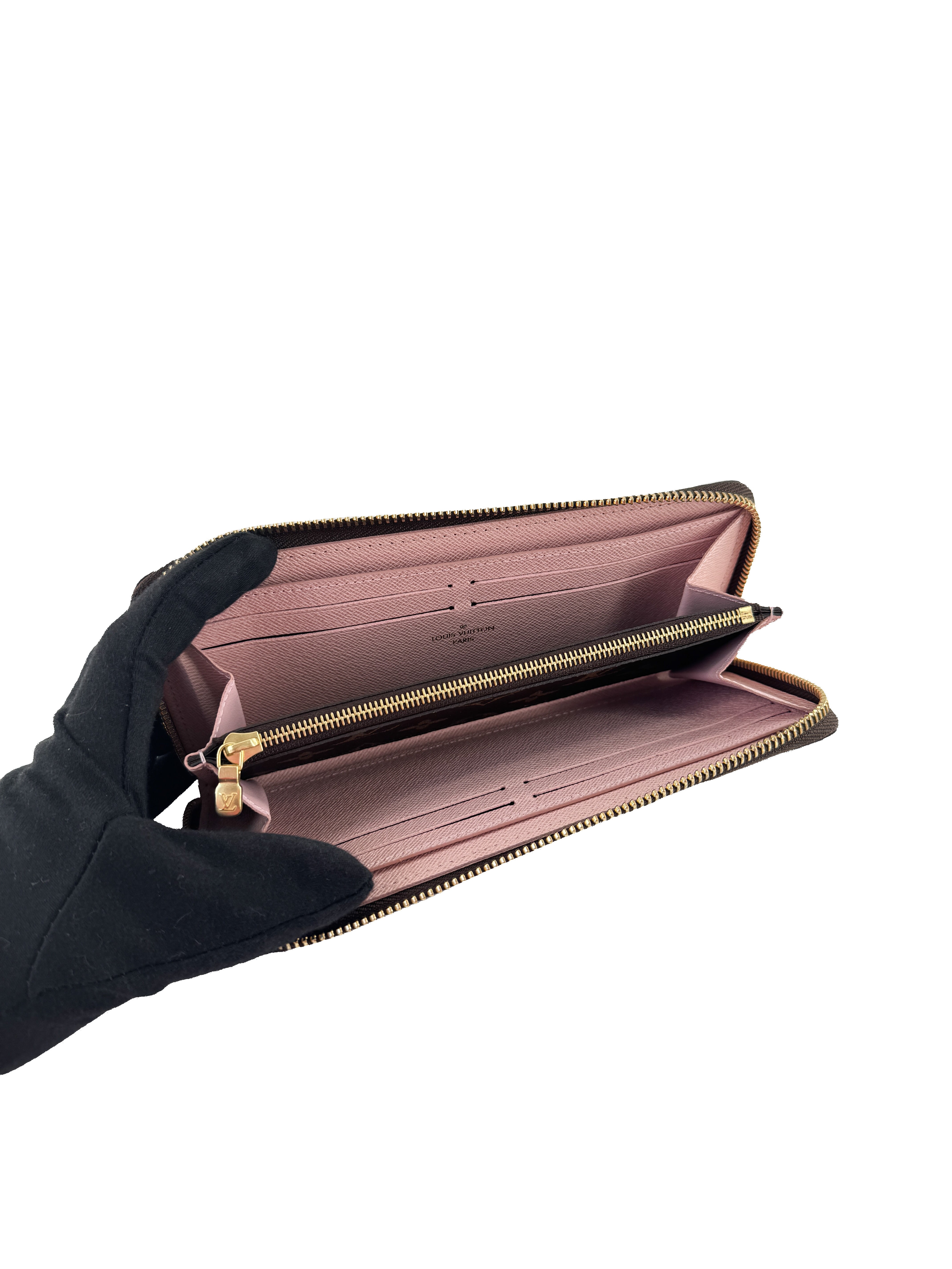 Louis Vuitton monogram Clemence wallet rose ballerine NFC