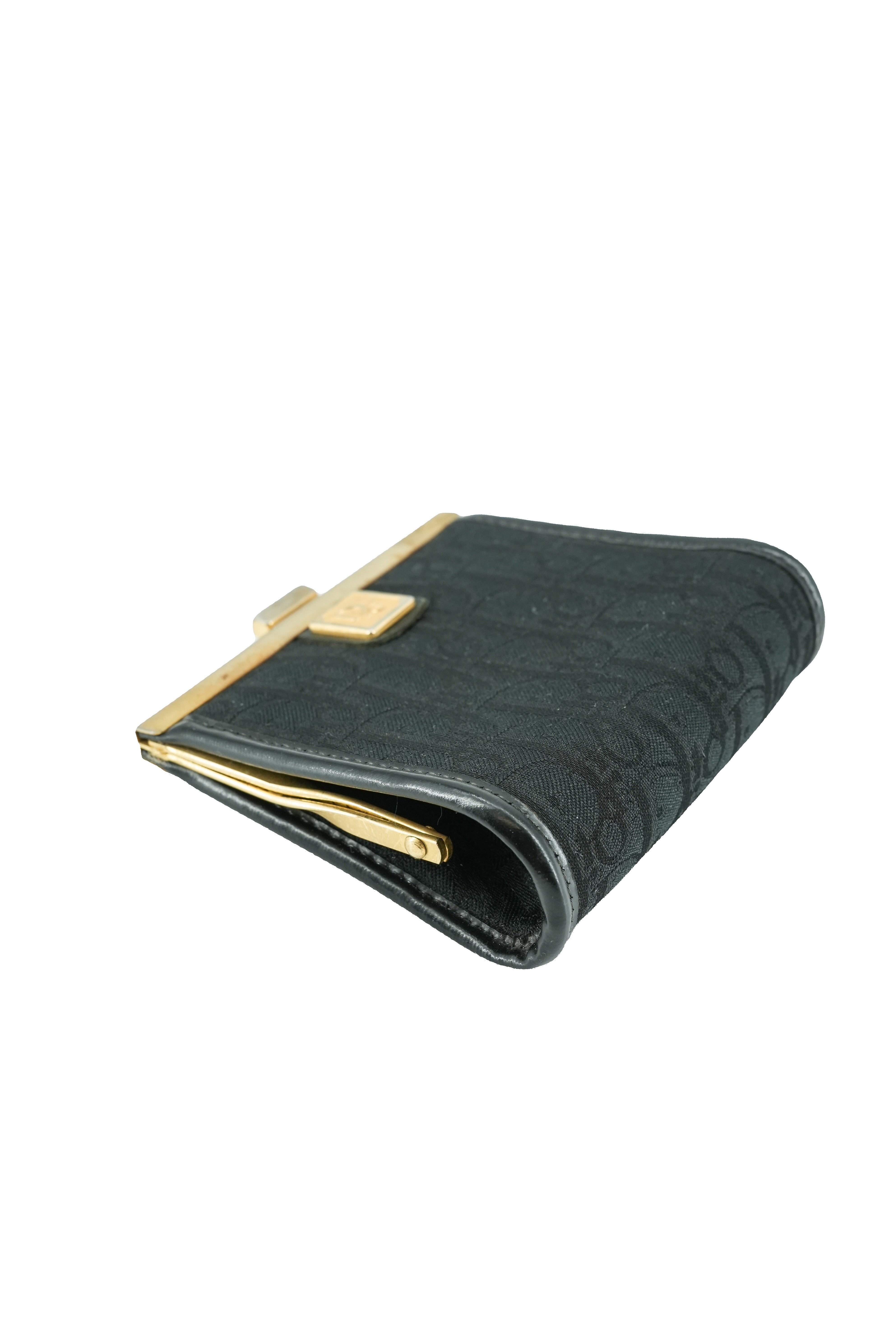 Christian Dior black vintage kisslock pouch