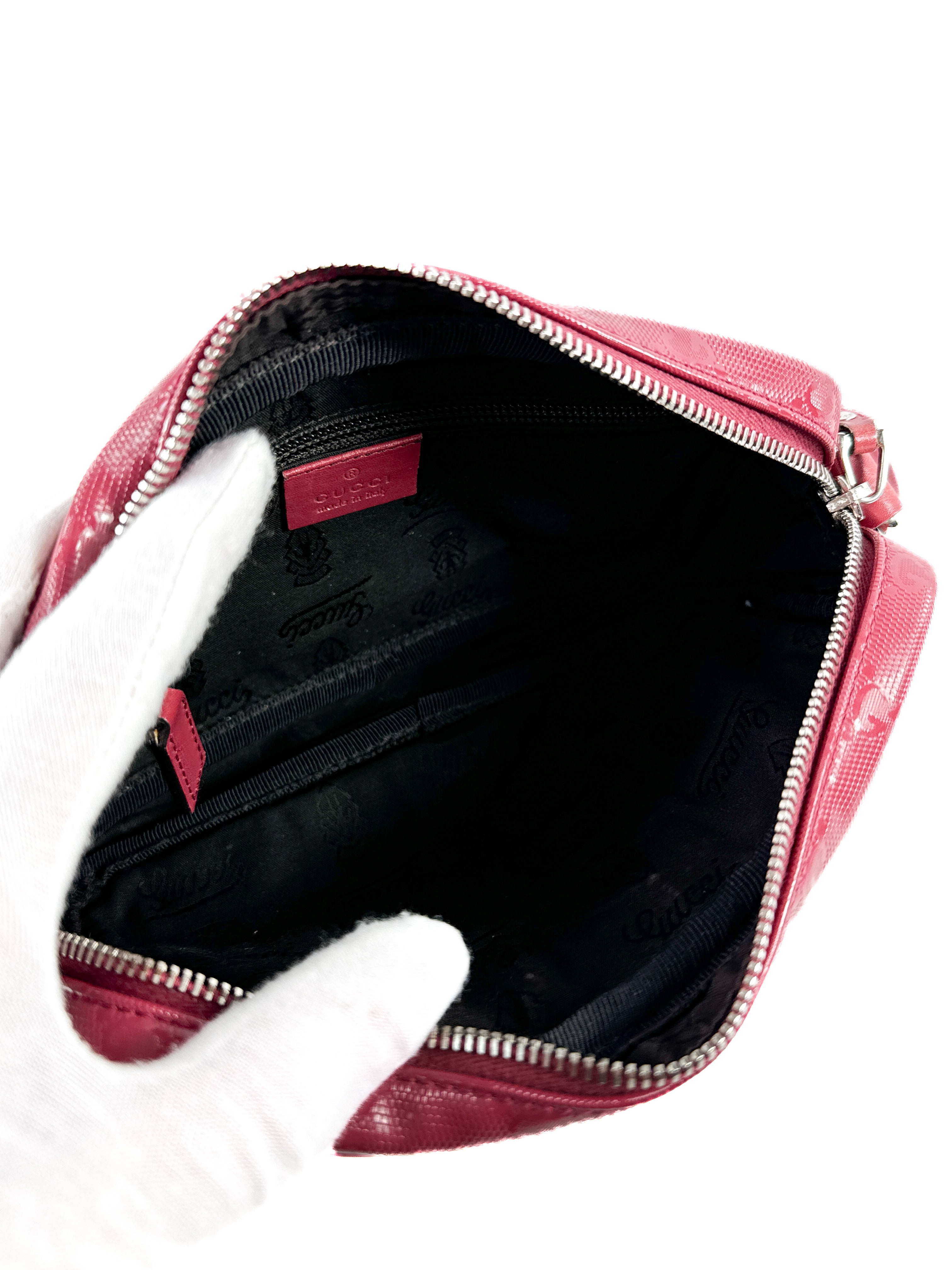 Gucci GG Imprime raspberry signature crossbody 457891