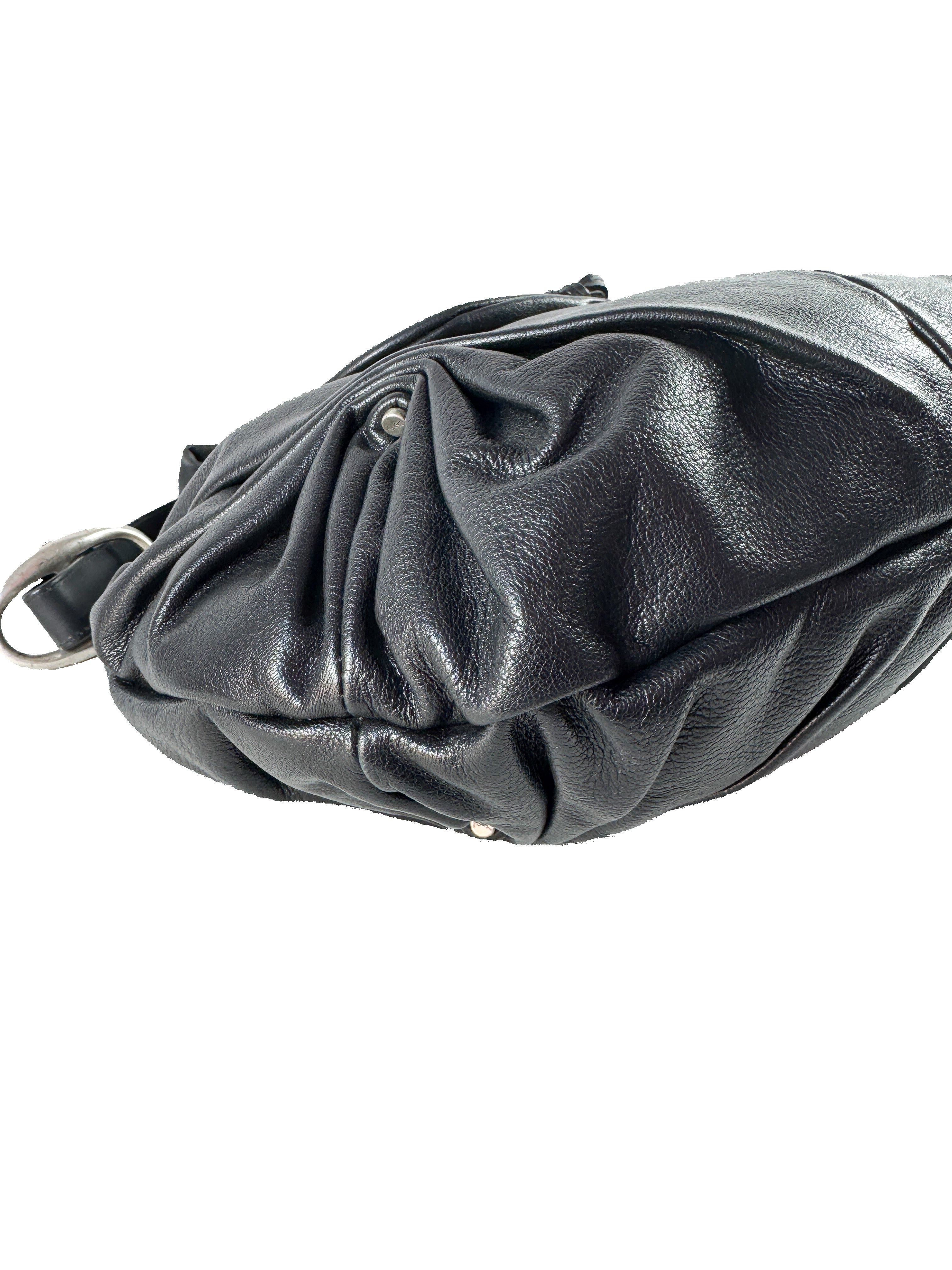 Yves Saint Laurent black leather vintage crossbody 121629 205118