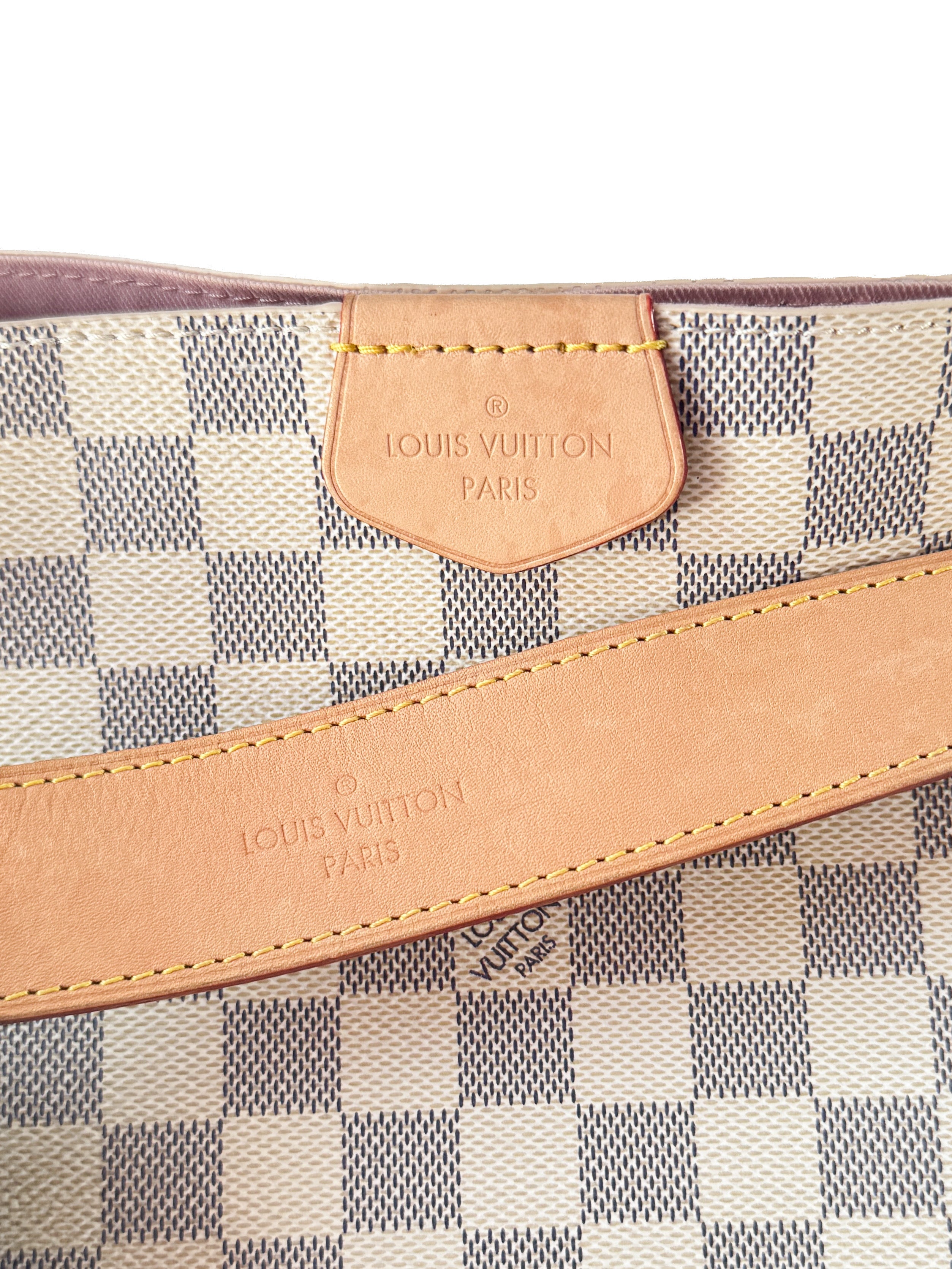 Louis Vuitton damier azur Graceful MM Rose Ballerine (NFC)