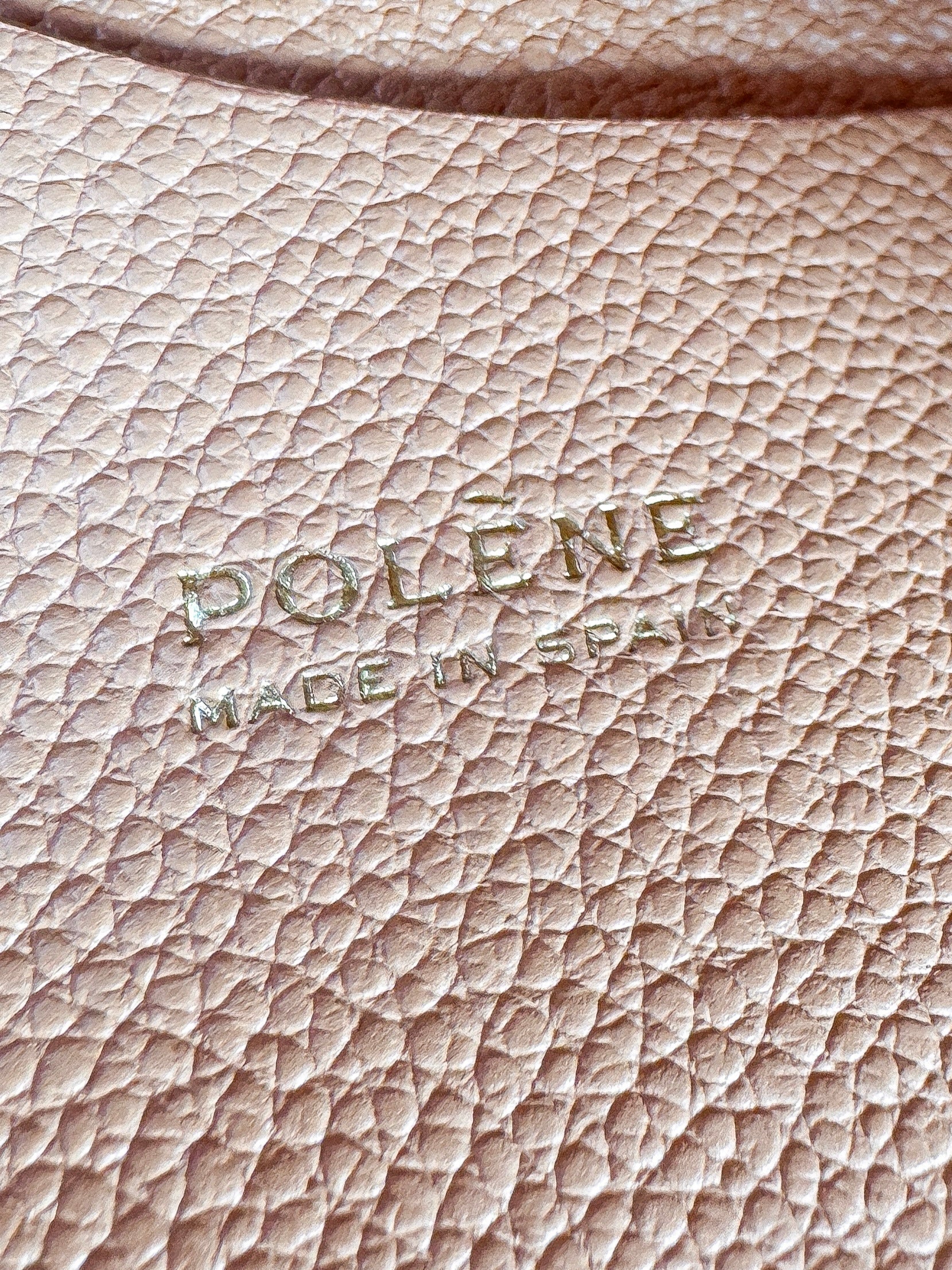 Polène peach Tonca leather crossbody