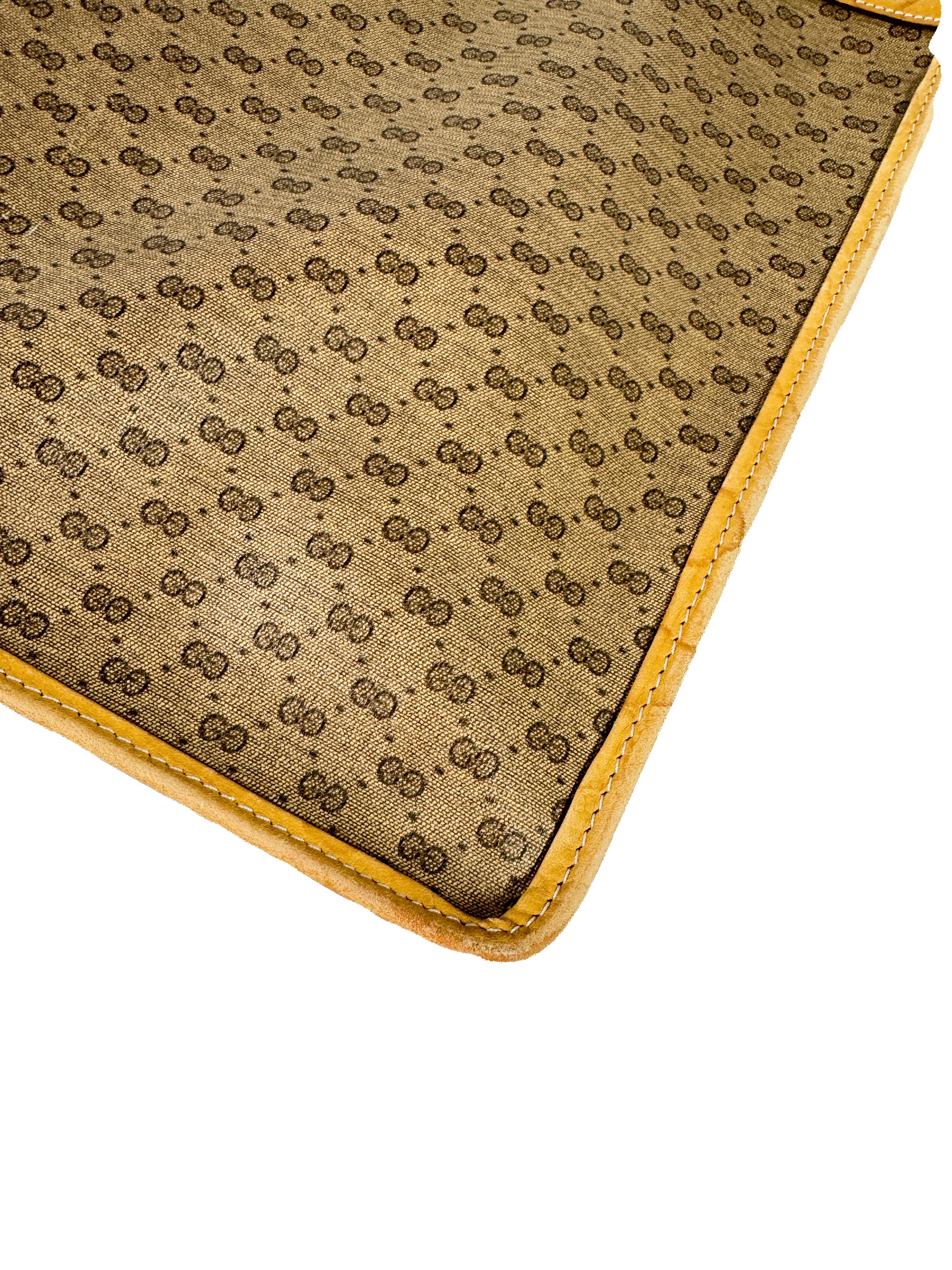 Gucci brown micro GG document case