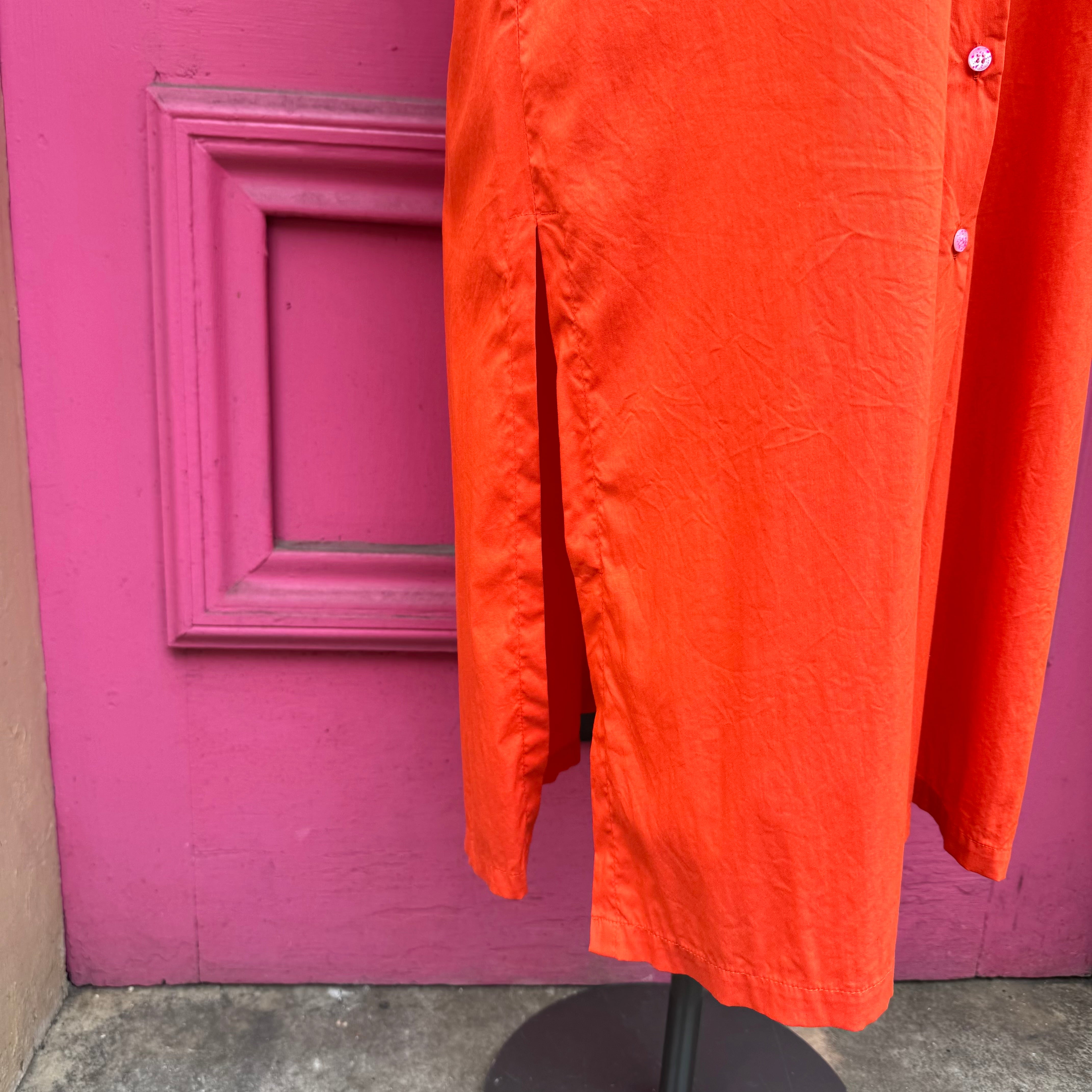 Vilagallo pink orange shirt dress size 6/8