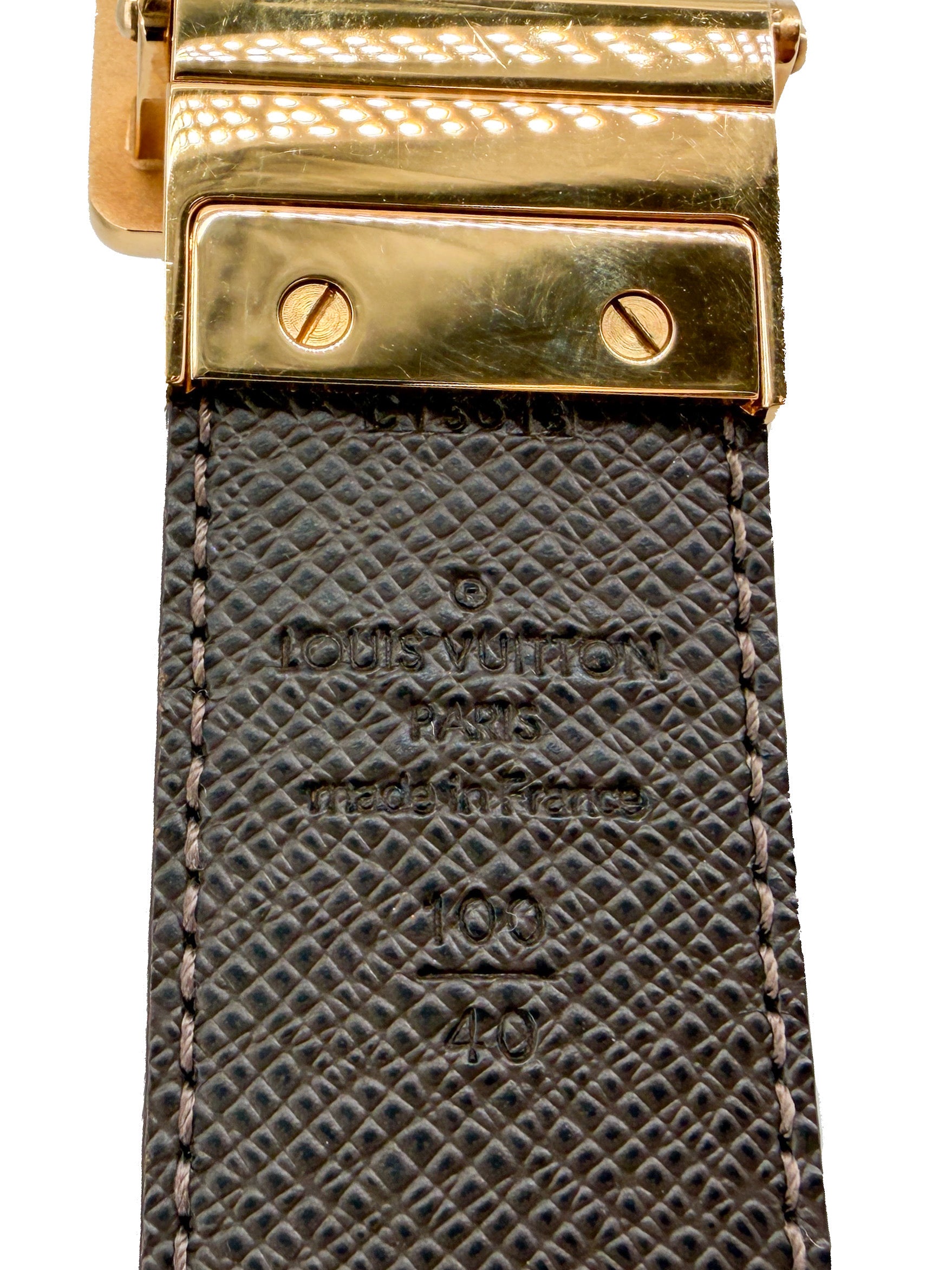 Louis Vuitton damier ebene Iventeur belt size 100 | 40 CT5016