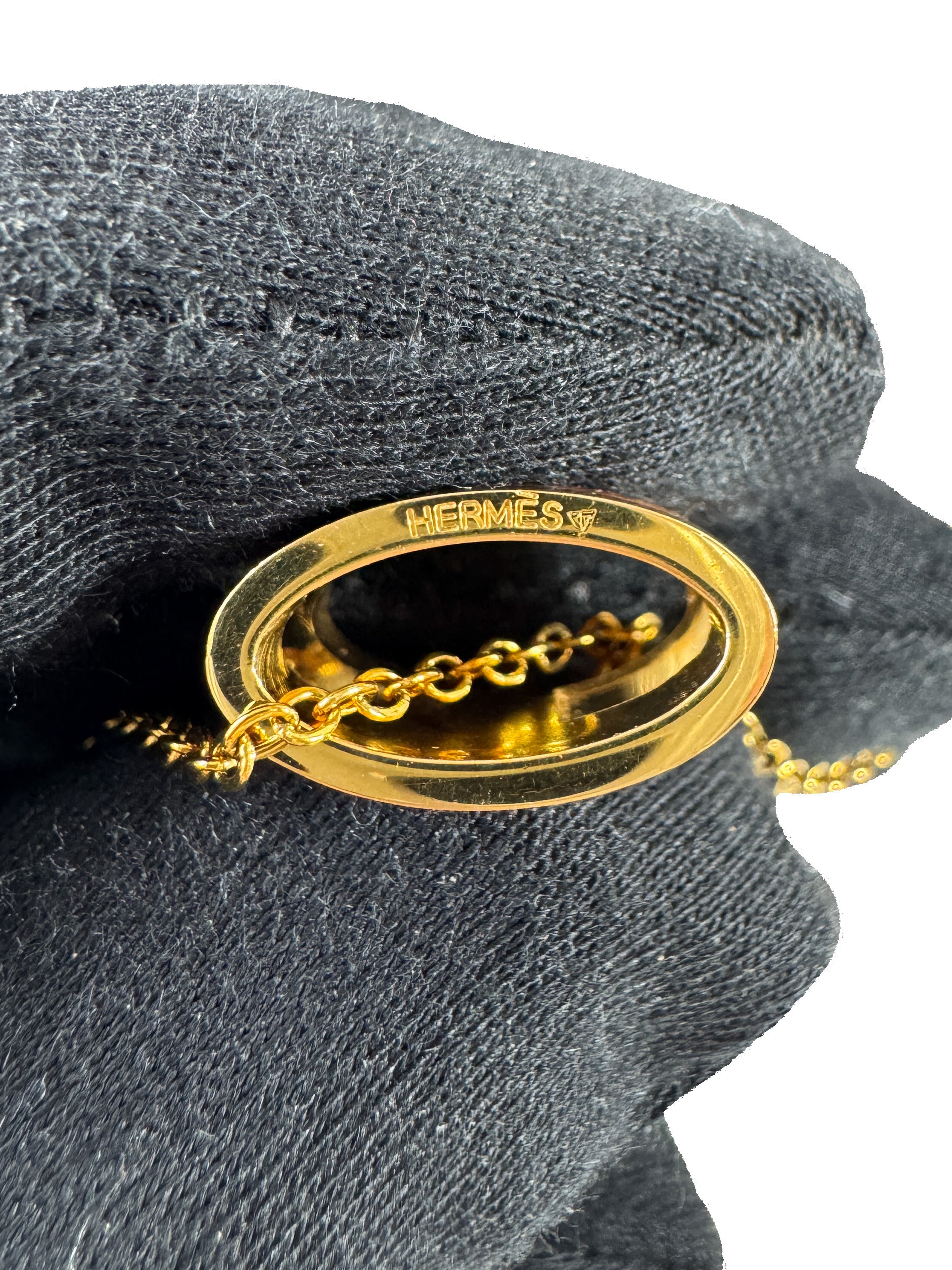 Hermès orange Pop H necklace