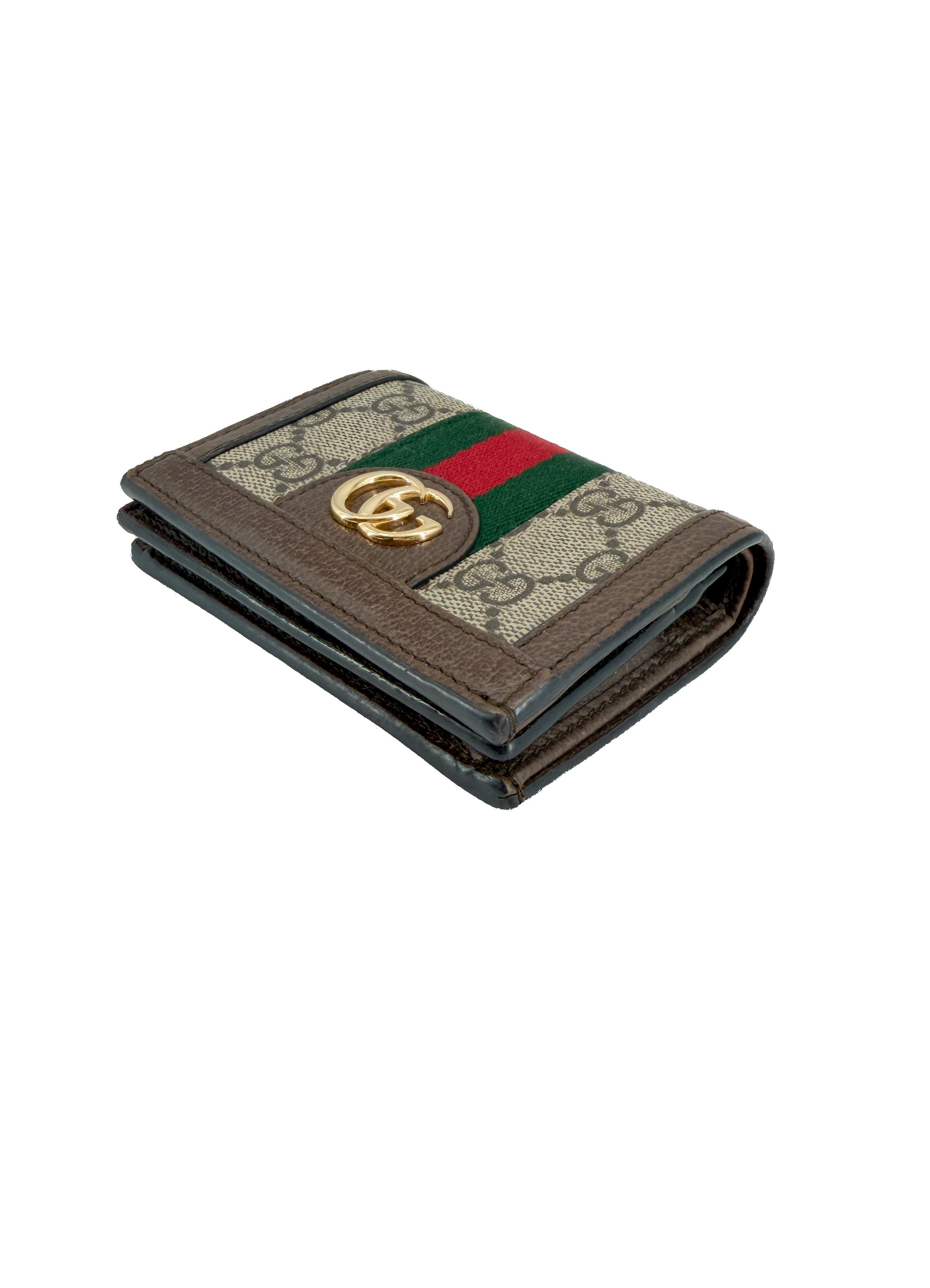 Gucci brown Ophidia compact wallet 523155-0416