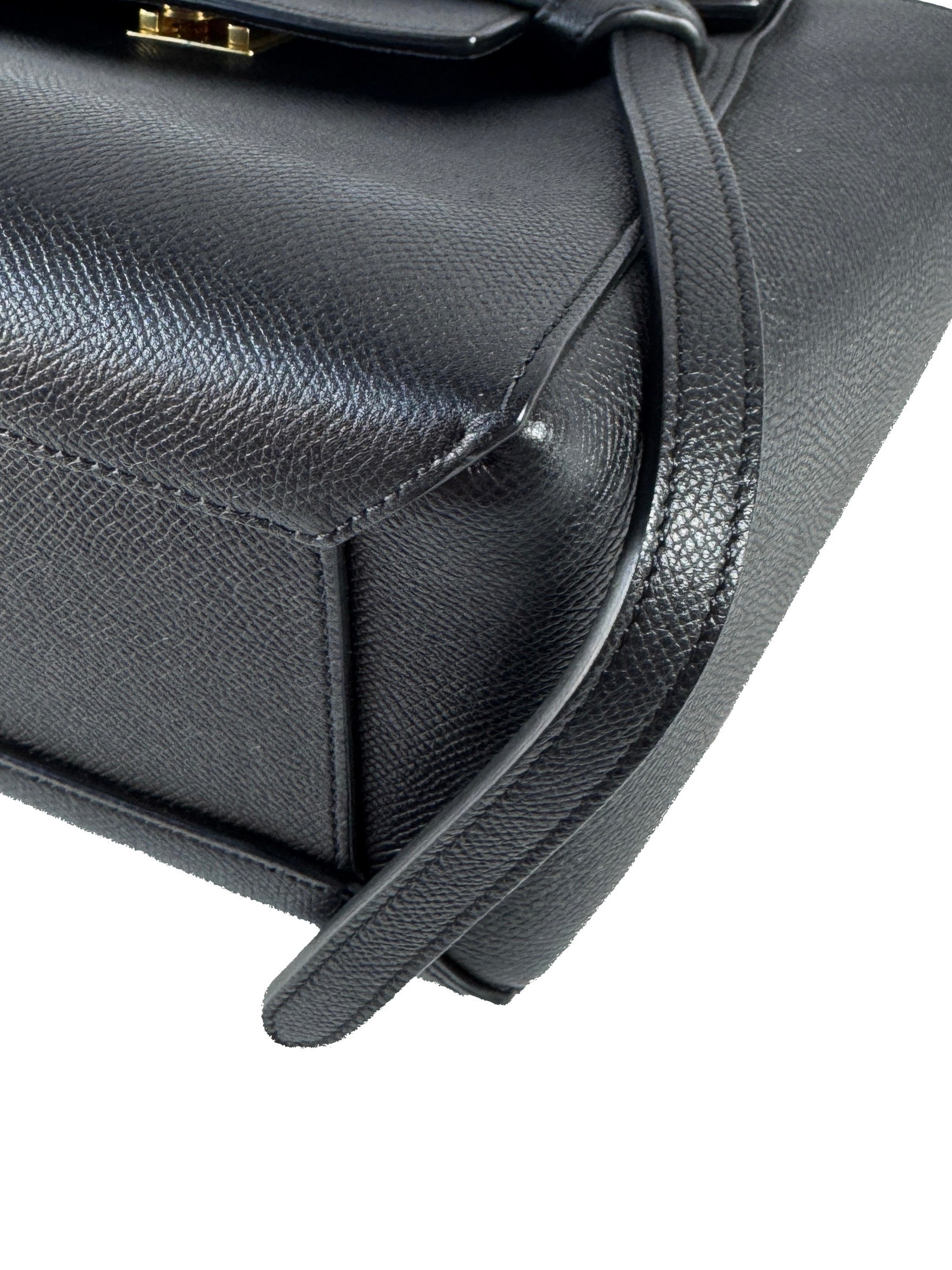 Celine black leather micro belt bag S-SL-4176