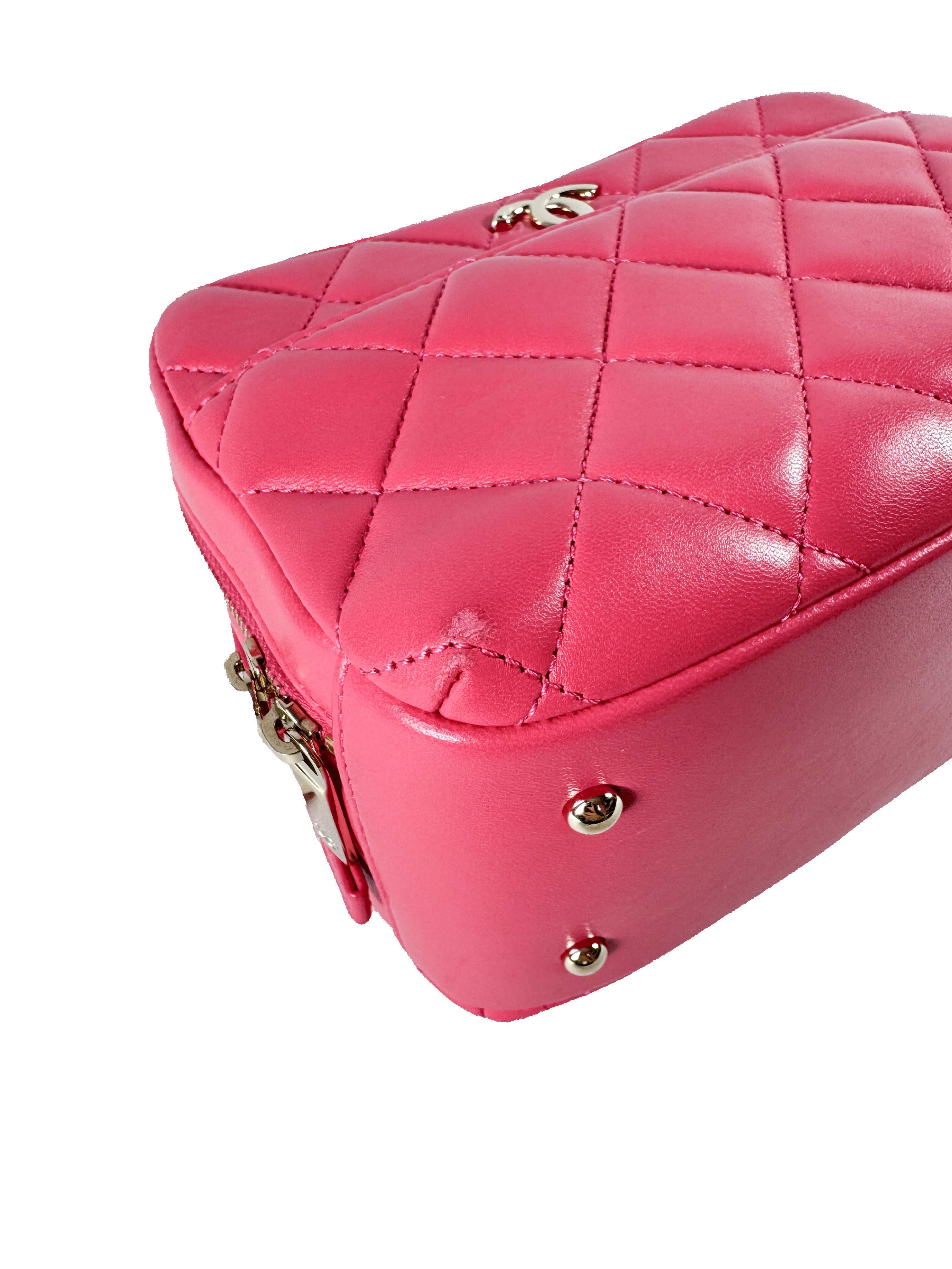 Chanel Lambskin Quilted Small Trendy CC Bowling Bag Pink 30198623