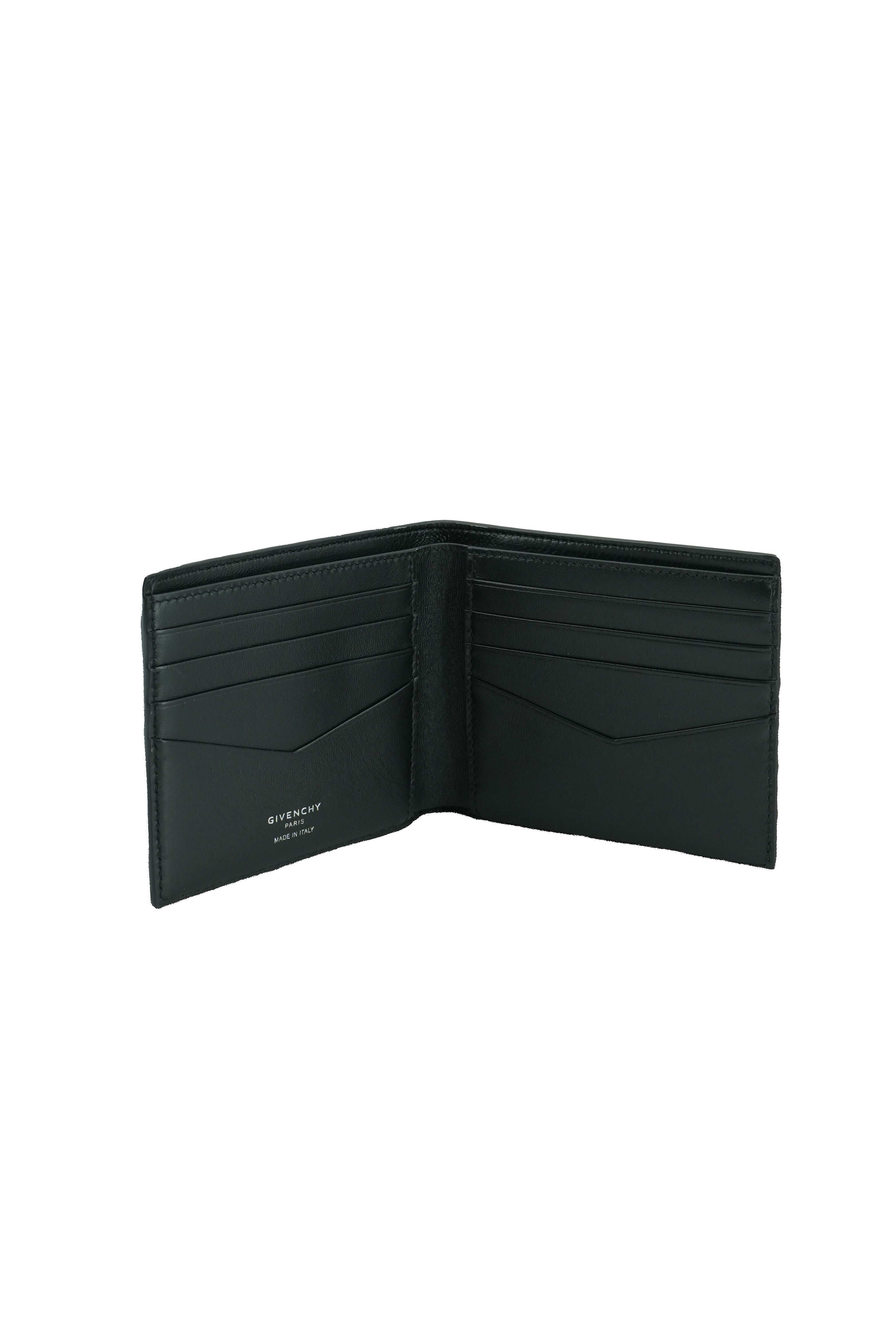 Givenchy black leather bifold wallet