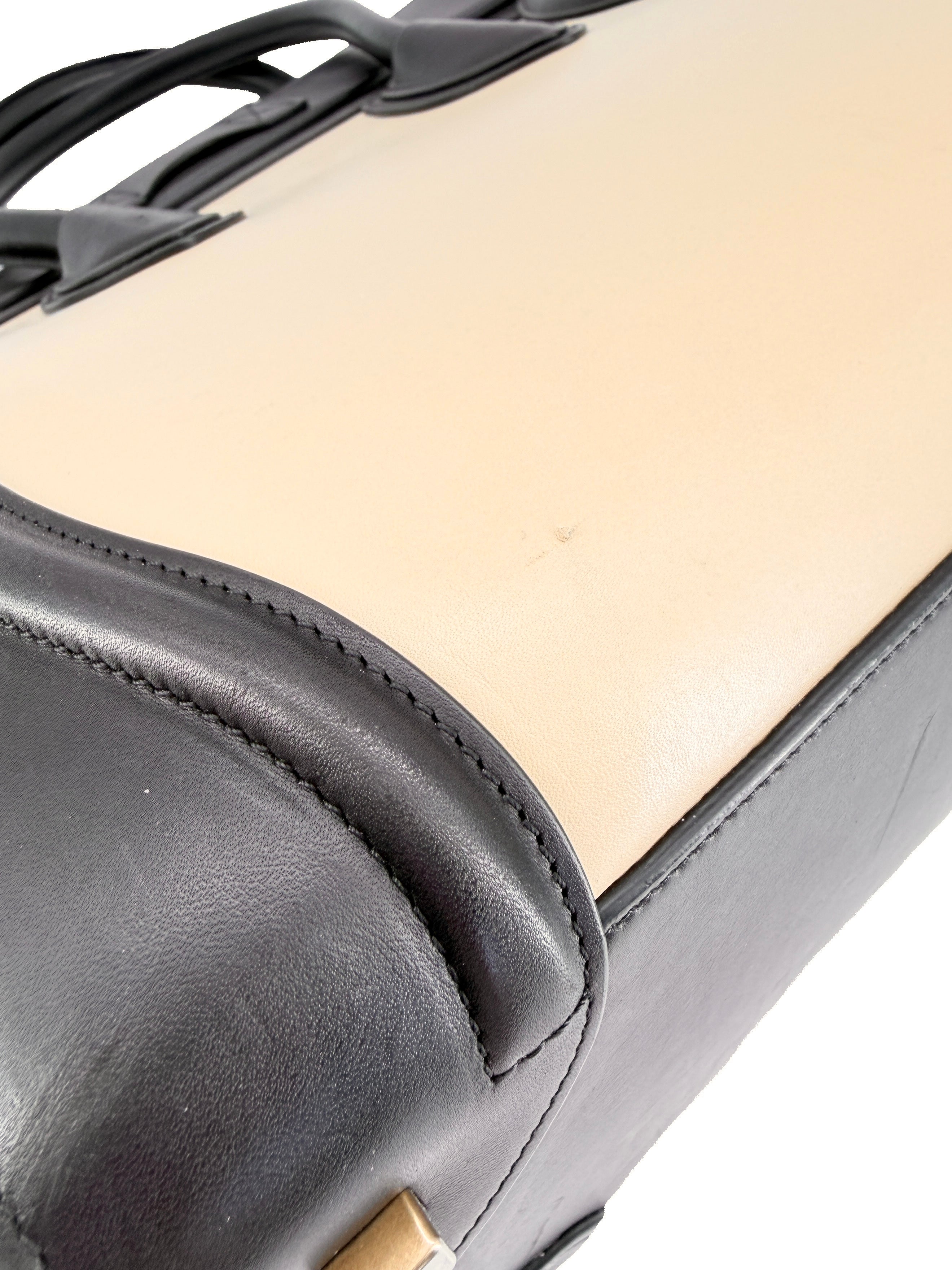 Celine tricolor cream, black, brown luggage mini F-CU-0144