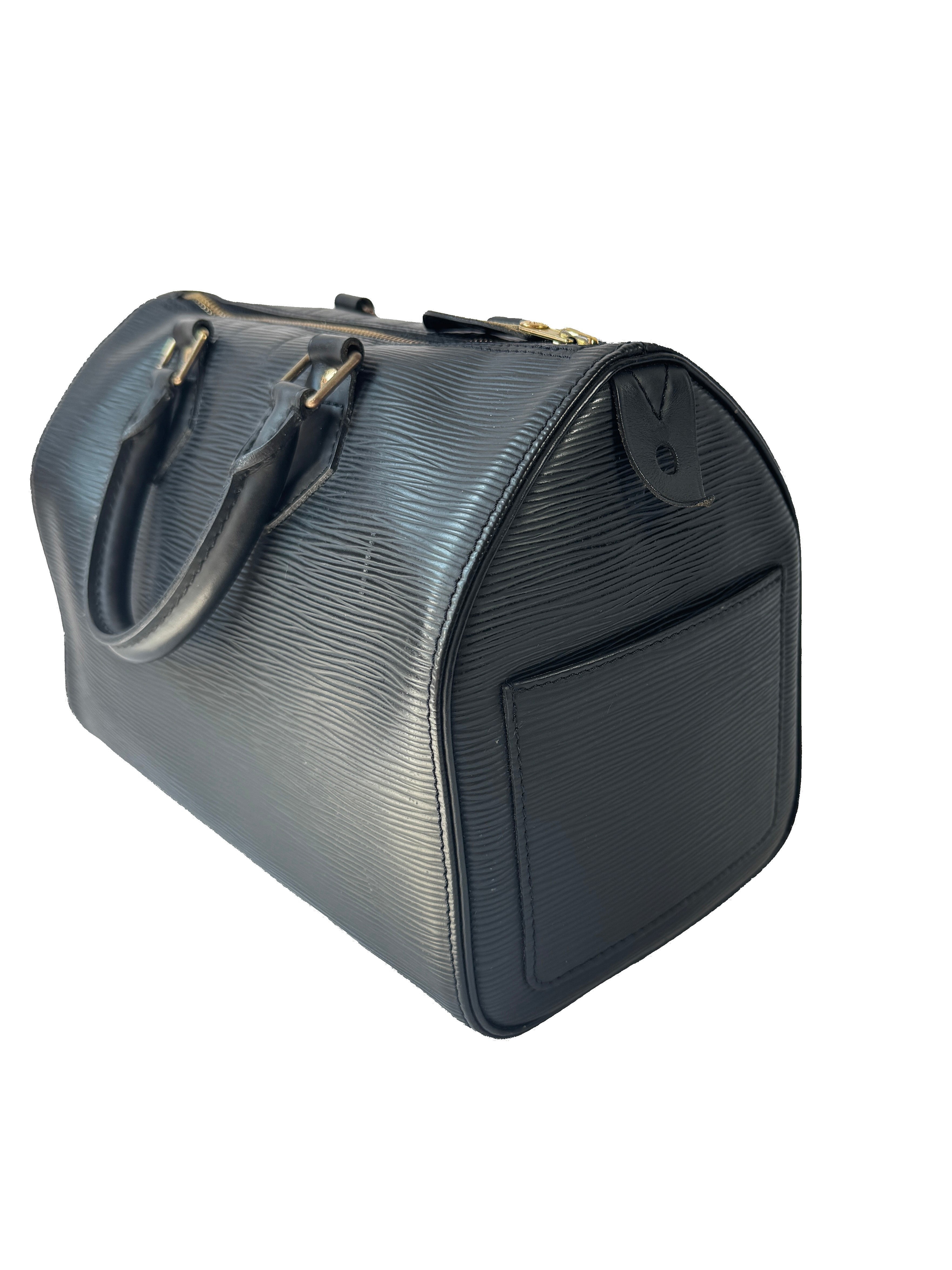 Louis Vuitton black epi speedy 25 SP0035