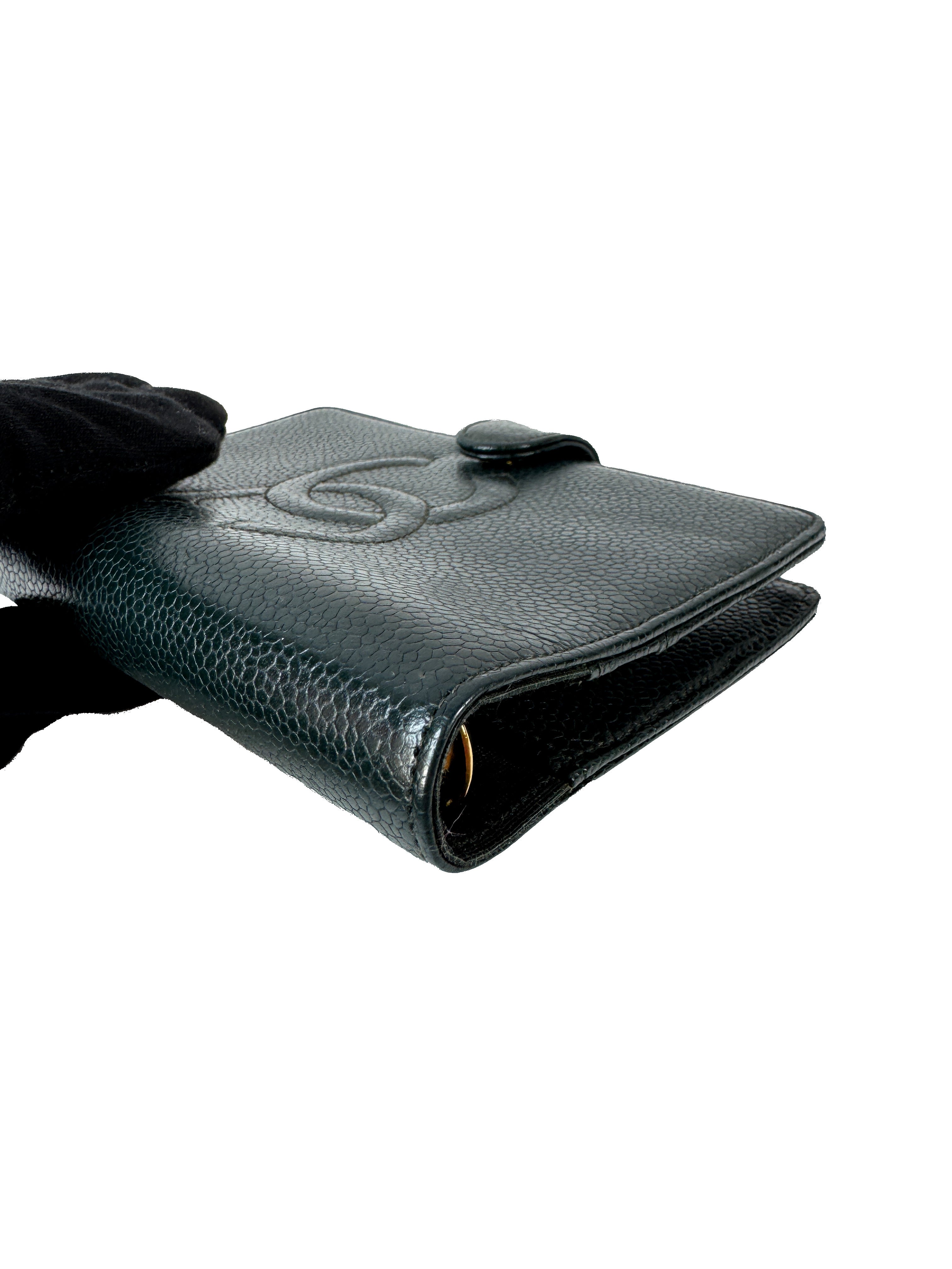 Chanel black leather caviar agenda 5047665